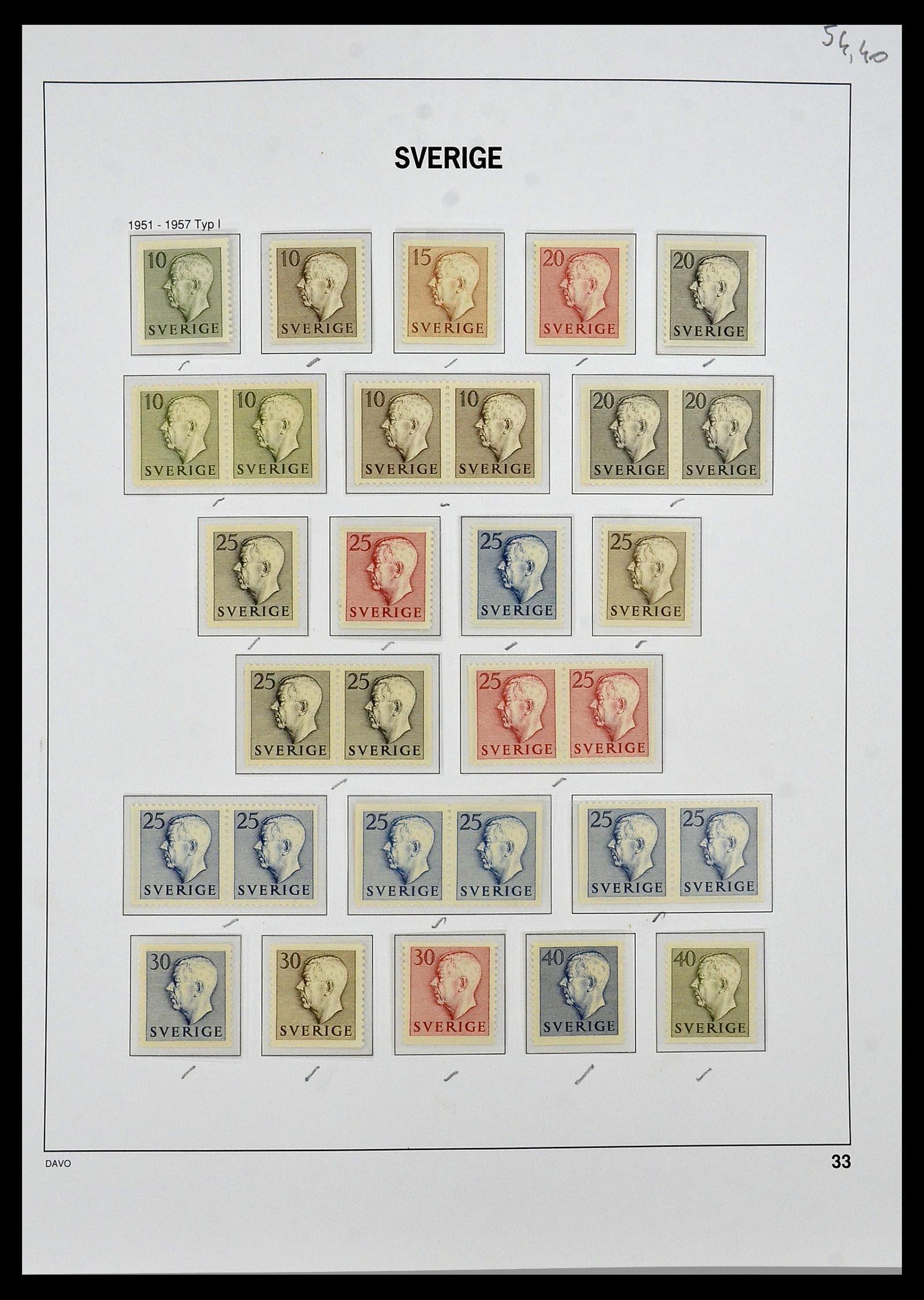 34292 030 - Postzegelverzameling 34292 Zweden 1891-2015!