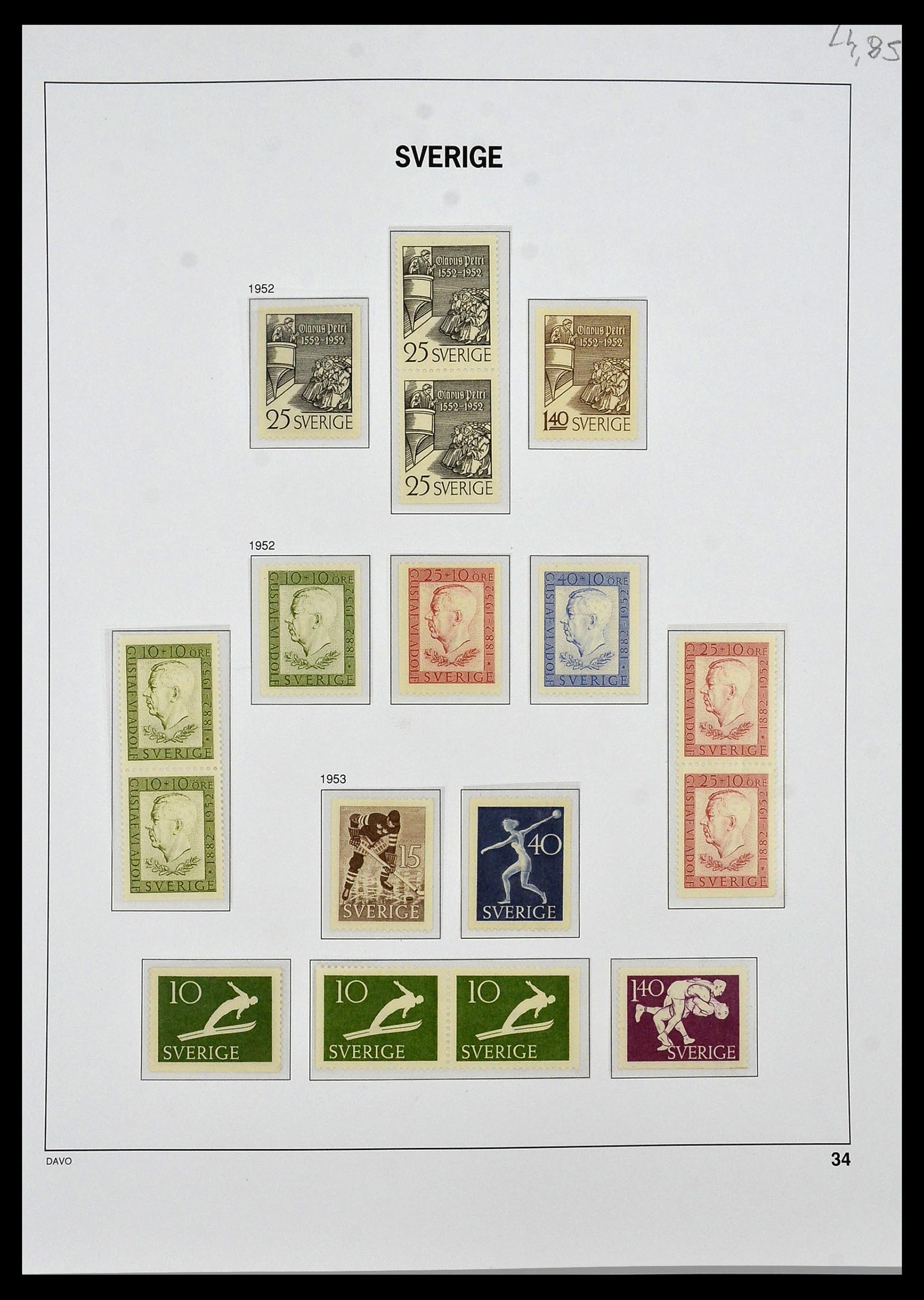 34292 031 - Postzegelverzameling 34292 Zweden 1891-2015!