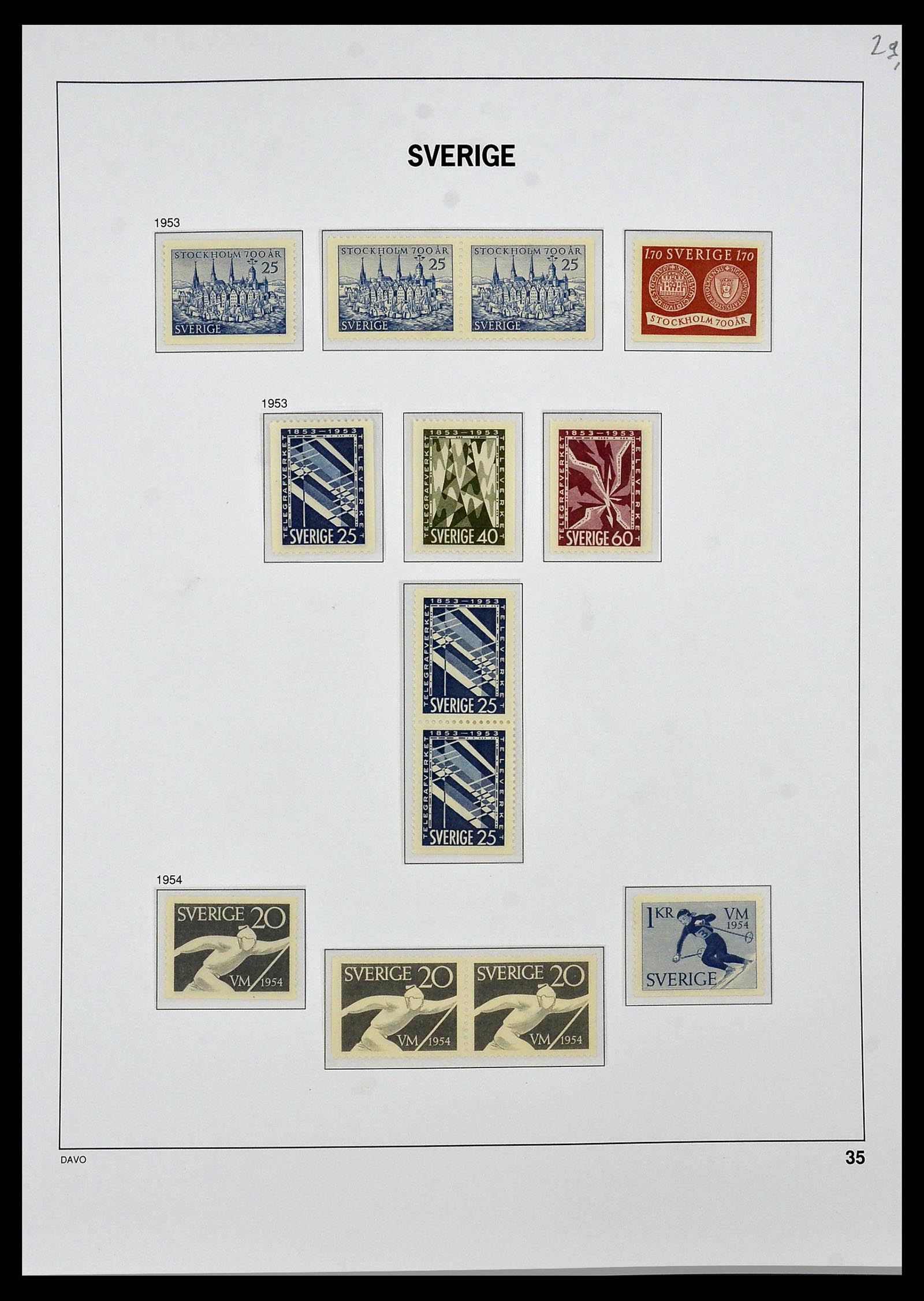 34292 032 - Postzegelverzameling 34292 Zweden 1891-2015!