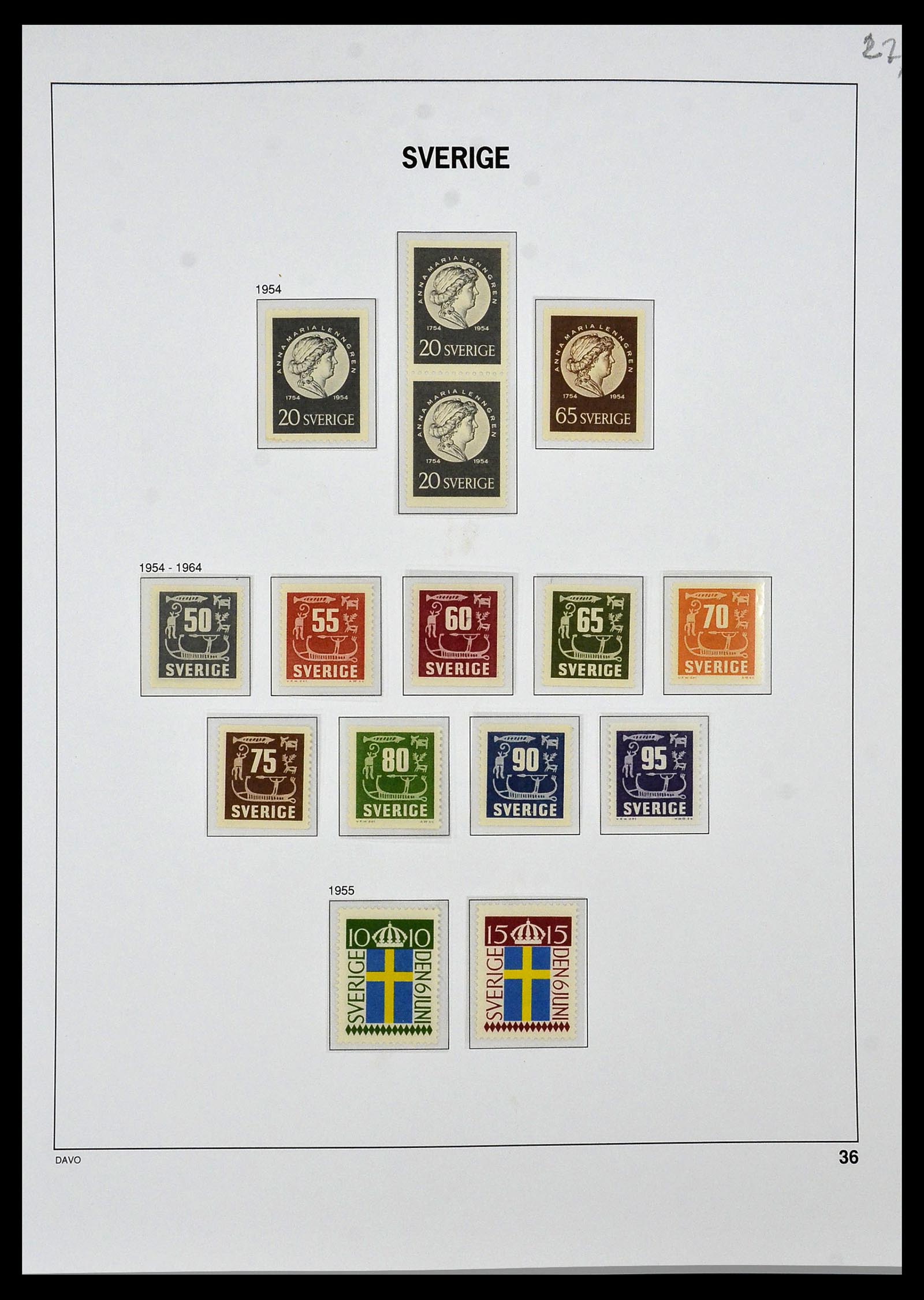 34292 033 - Postzegelverzameling 34292 Zweden 1891-2015!