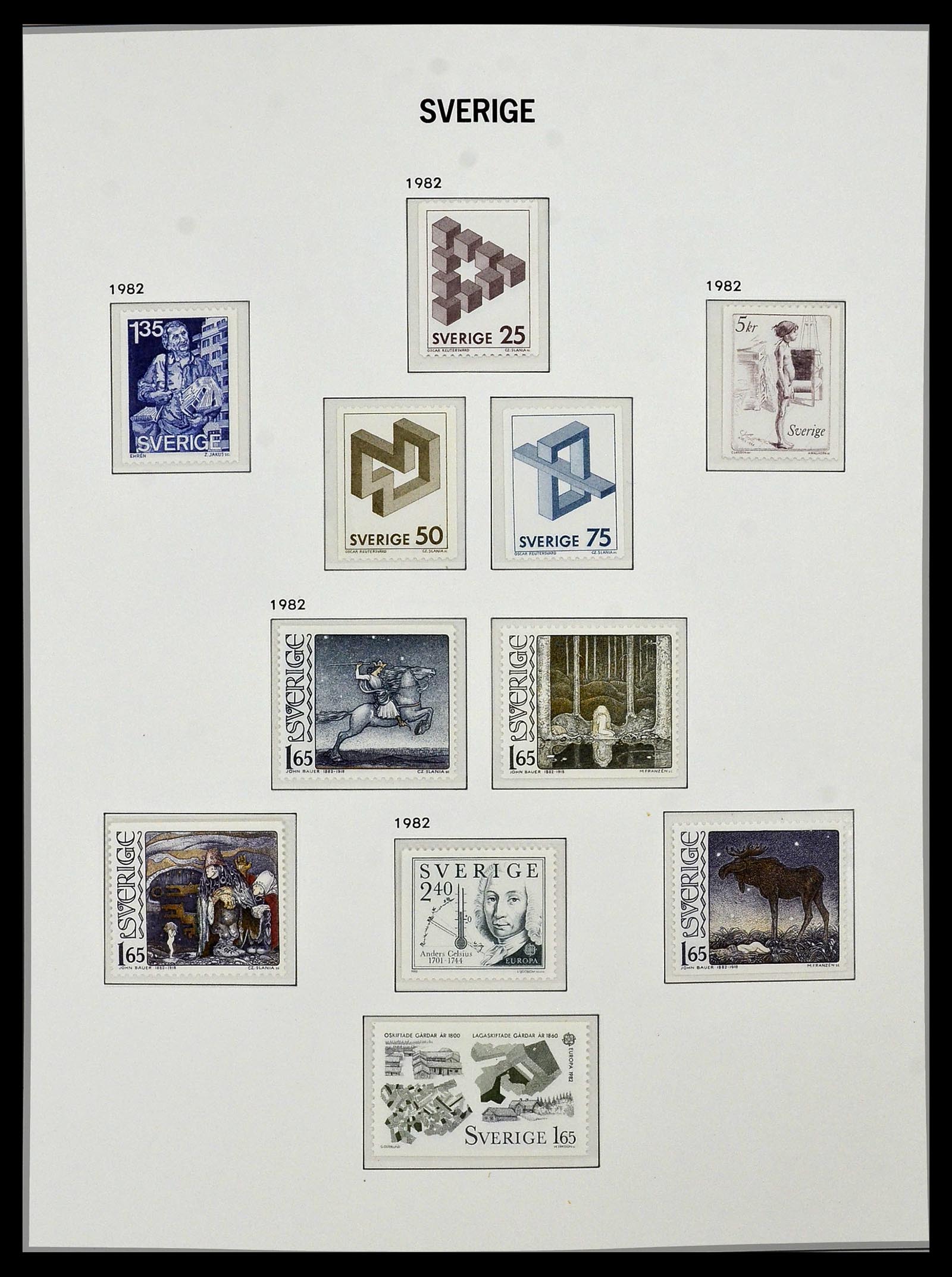 34292 126 - Stamp collection 34292 Sweden 1891-2015!