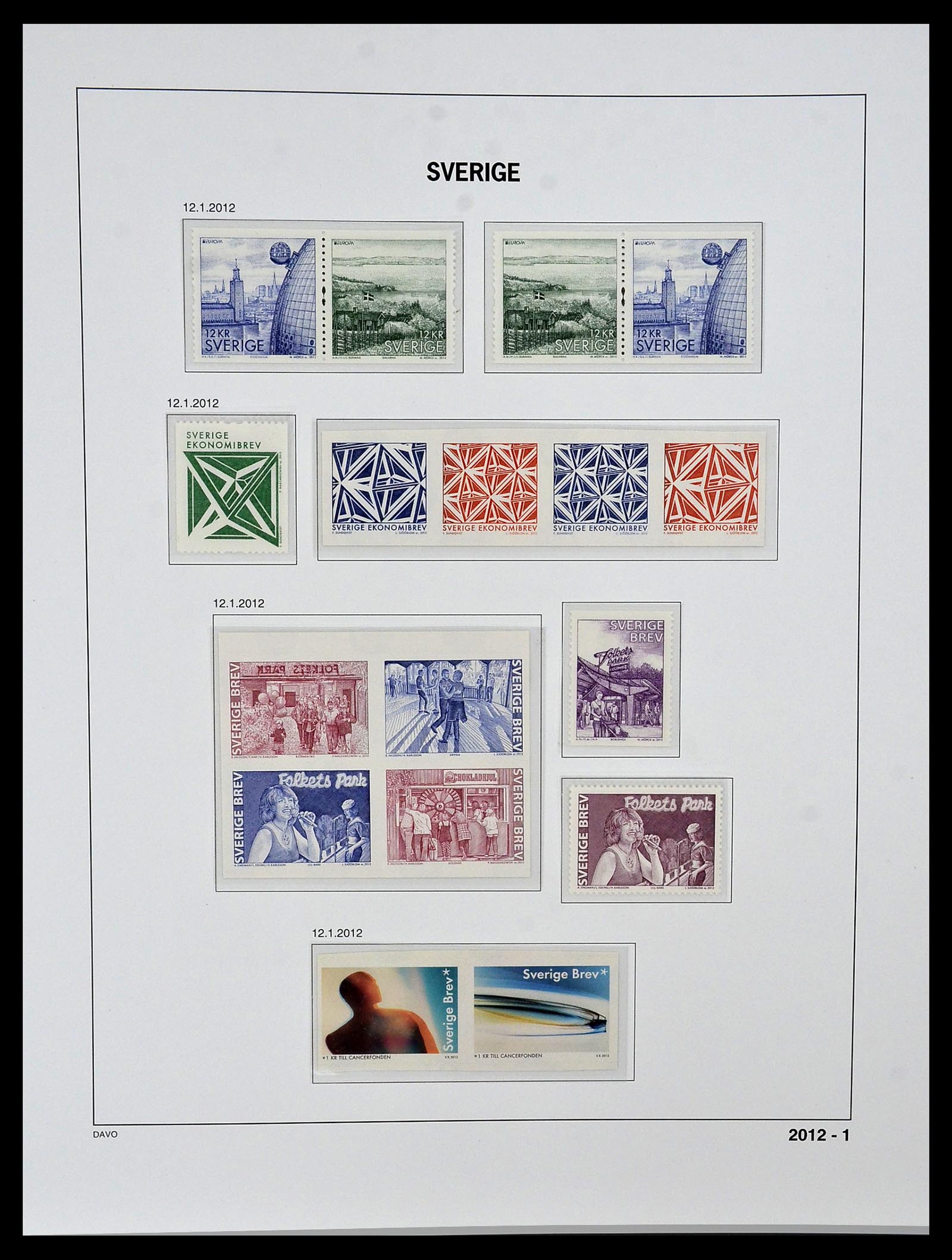 34292 288 - Stamp collection 34292 Sweden 1891-2015!