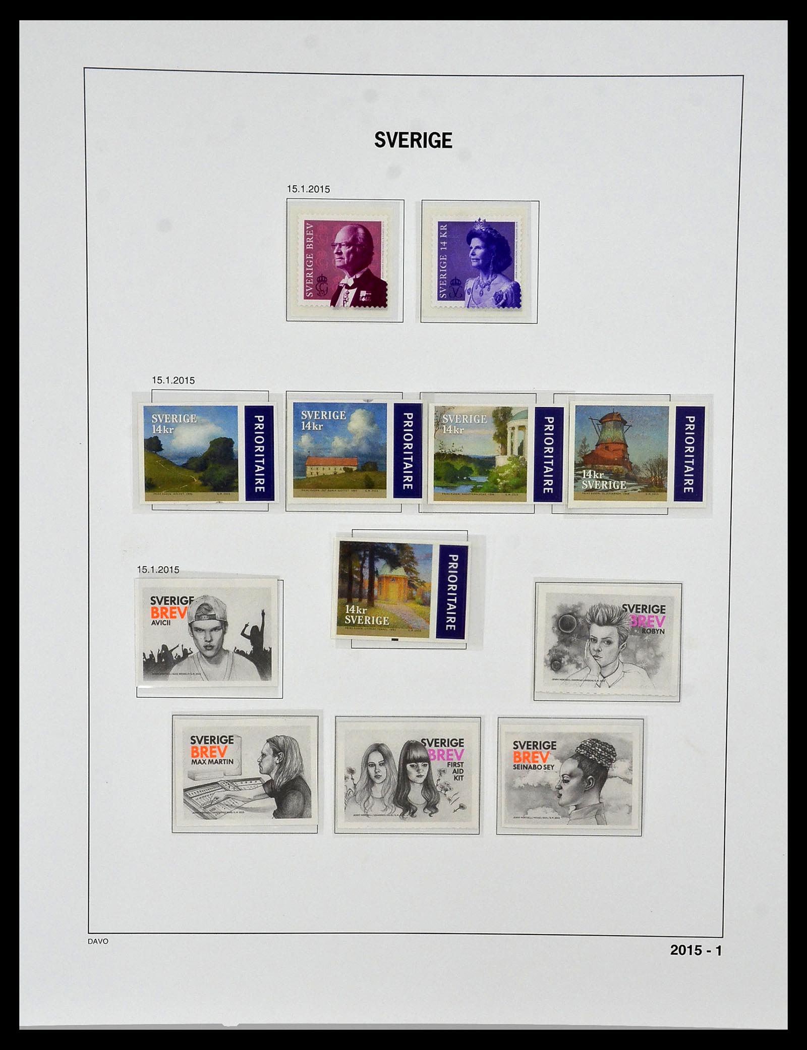 34292 307 - Stamp collection 34292 Sweden 1891-2015!