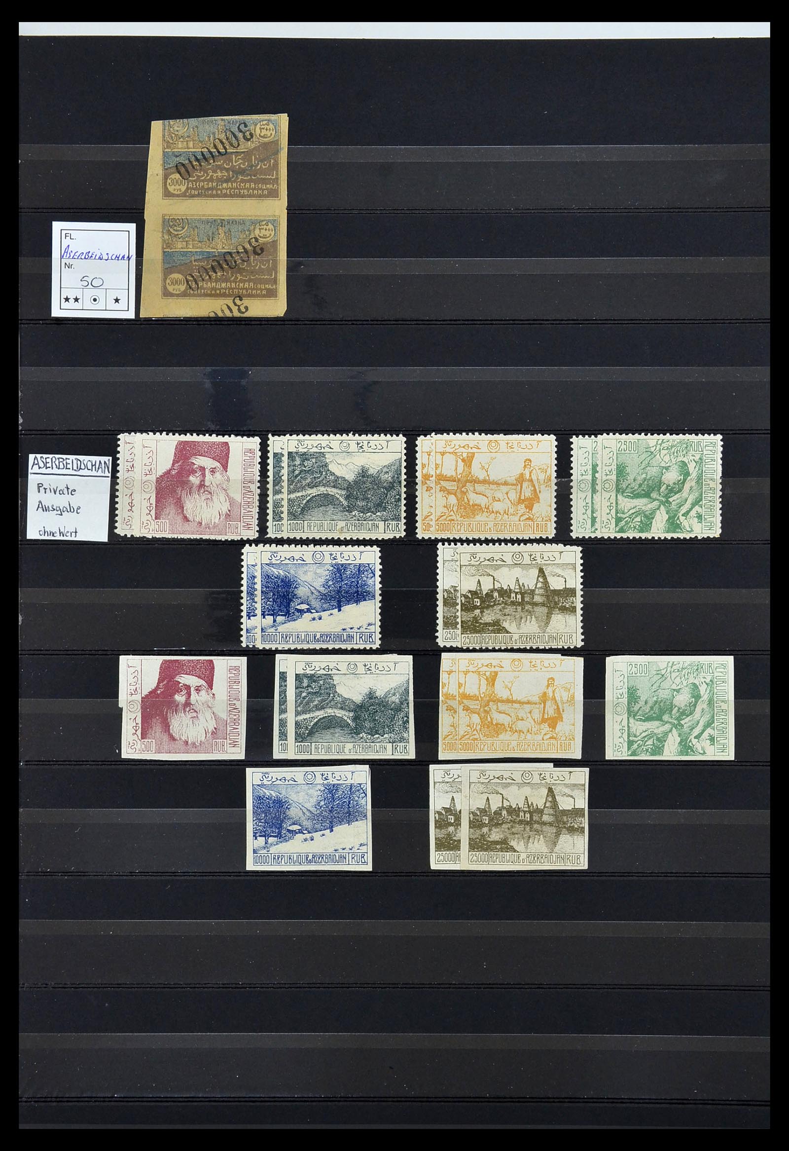 34294 005 - Postzegelverzameling 34294 Russische gebieden en back of the book 186