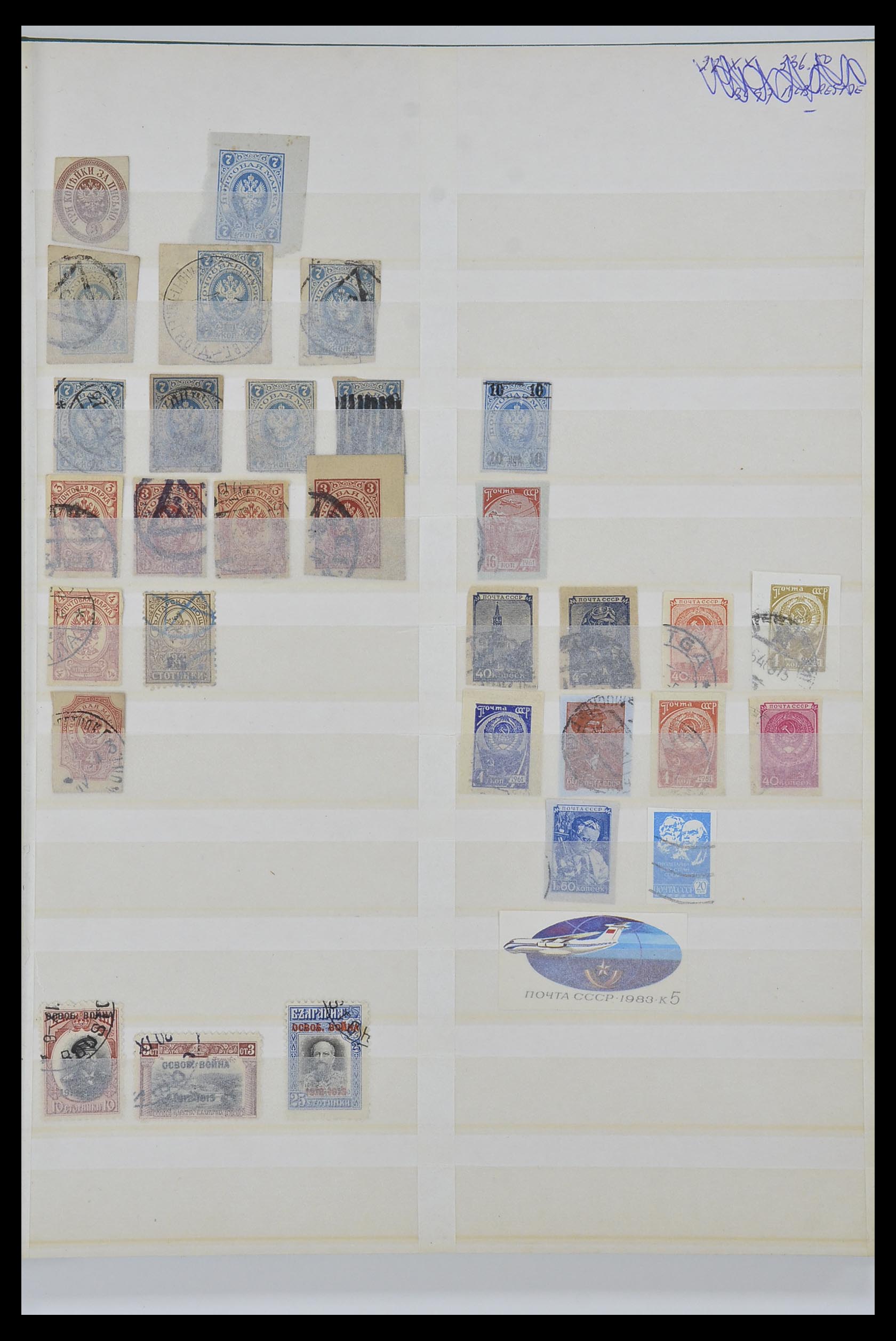 34294 033 - Postzegelverzameling 34294 Russische gebieden en back of the book 186