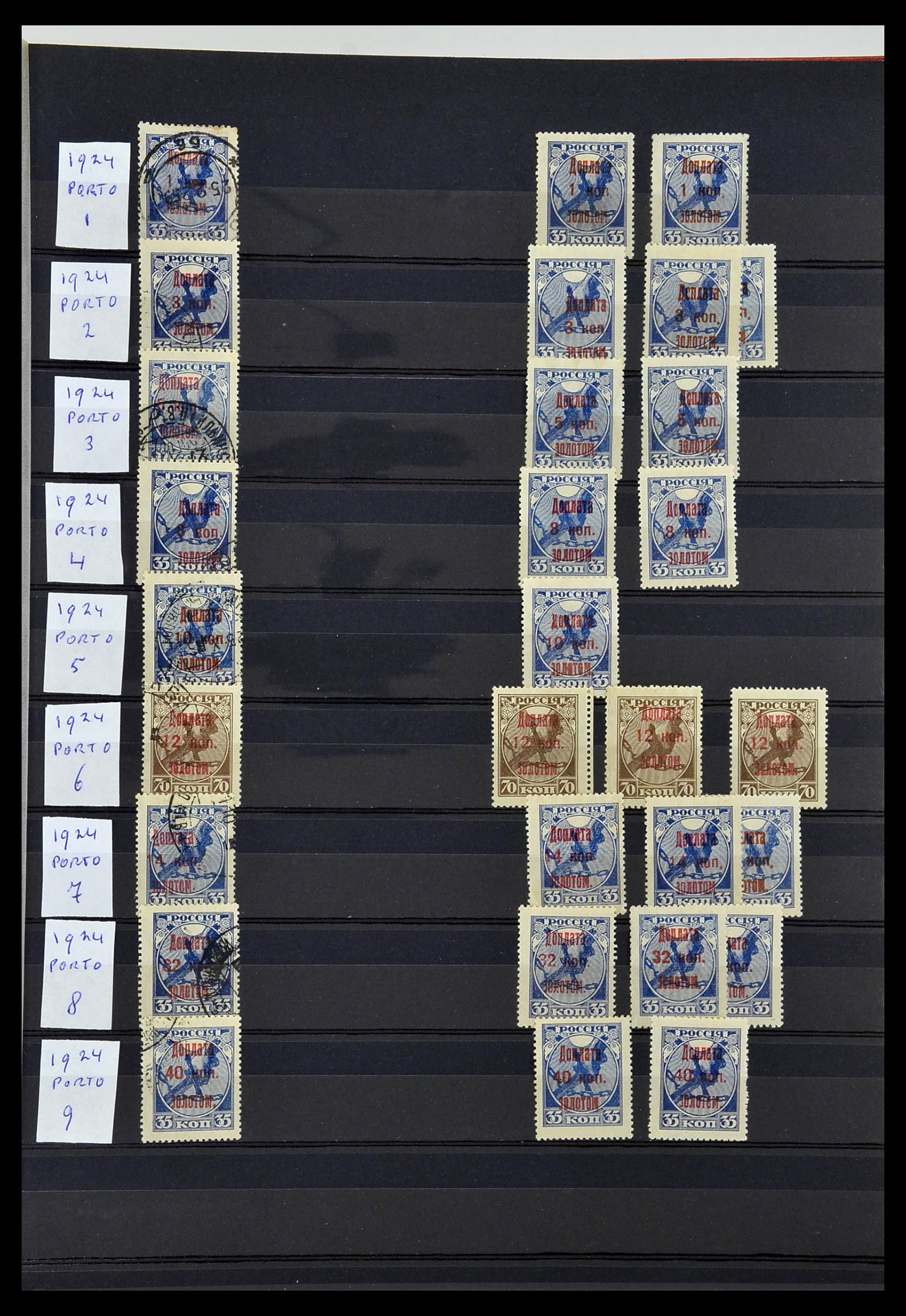 34294 060 - Postzegelverzameling 34294 Russische gebieden en back of the book 186