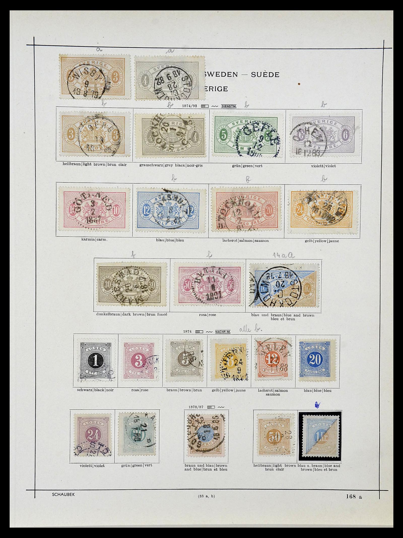 34299 002 - Postzegelverzameling 34299 Zweden 1855-1935.