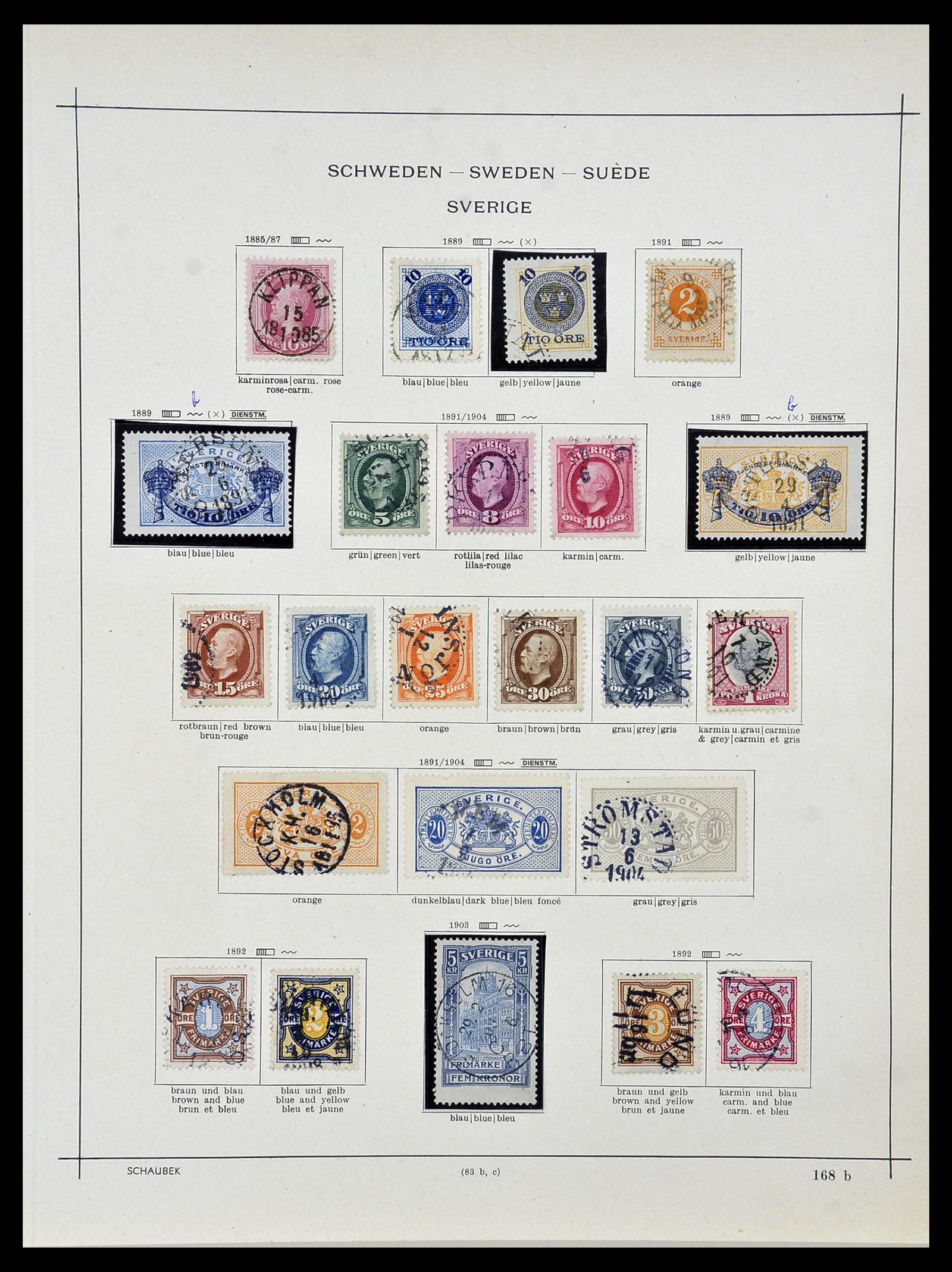 34299 003 - Postzegelverzameling 34299 Zweden 1855-1935.