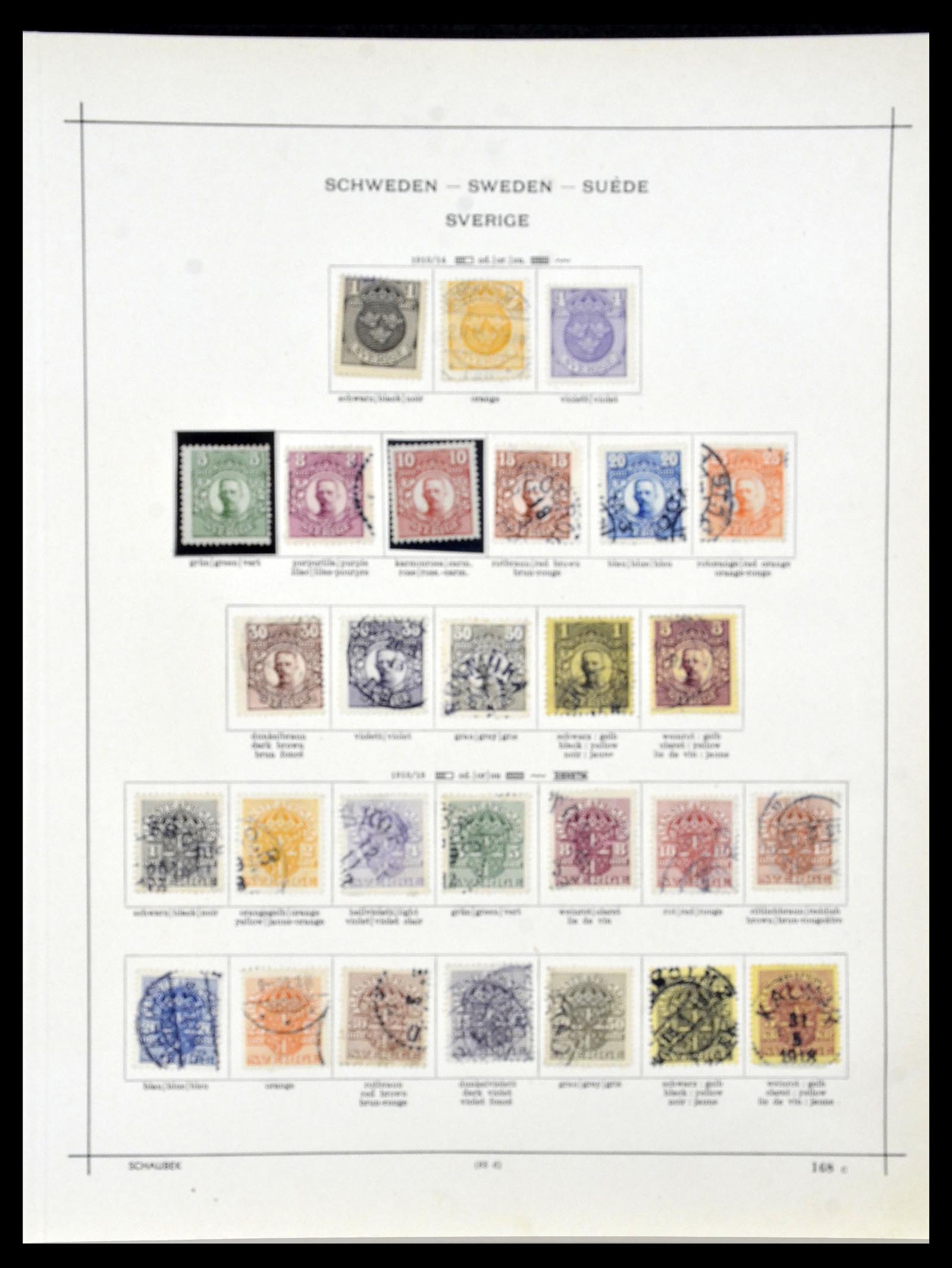 34299 004 - Postzegelverzameling 34299 Zweden 1855-1935.