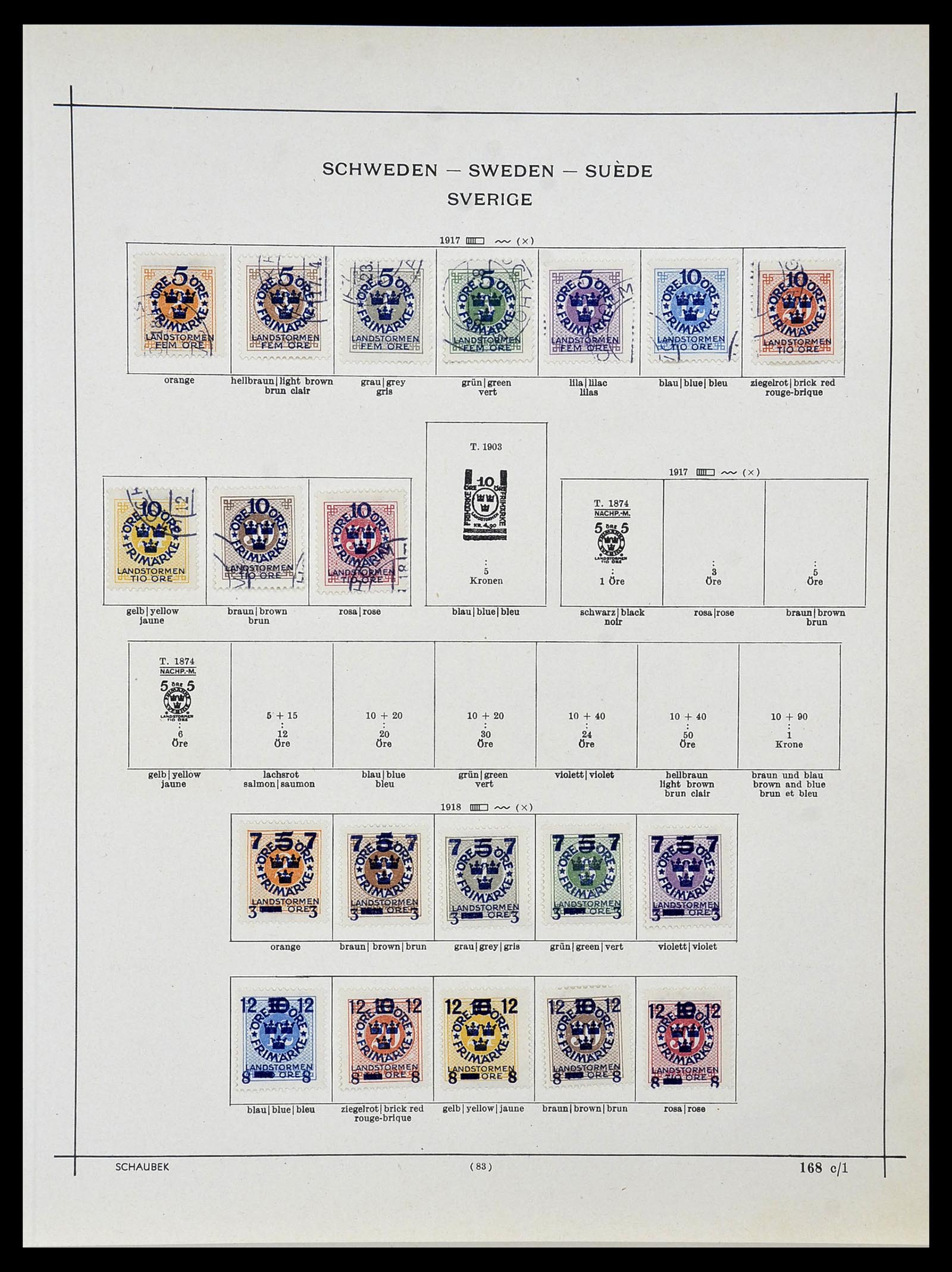 34299 005 - Postzegelverzameling 34299 Zweden 1855-1935.