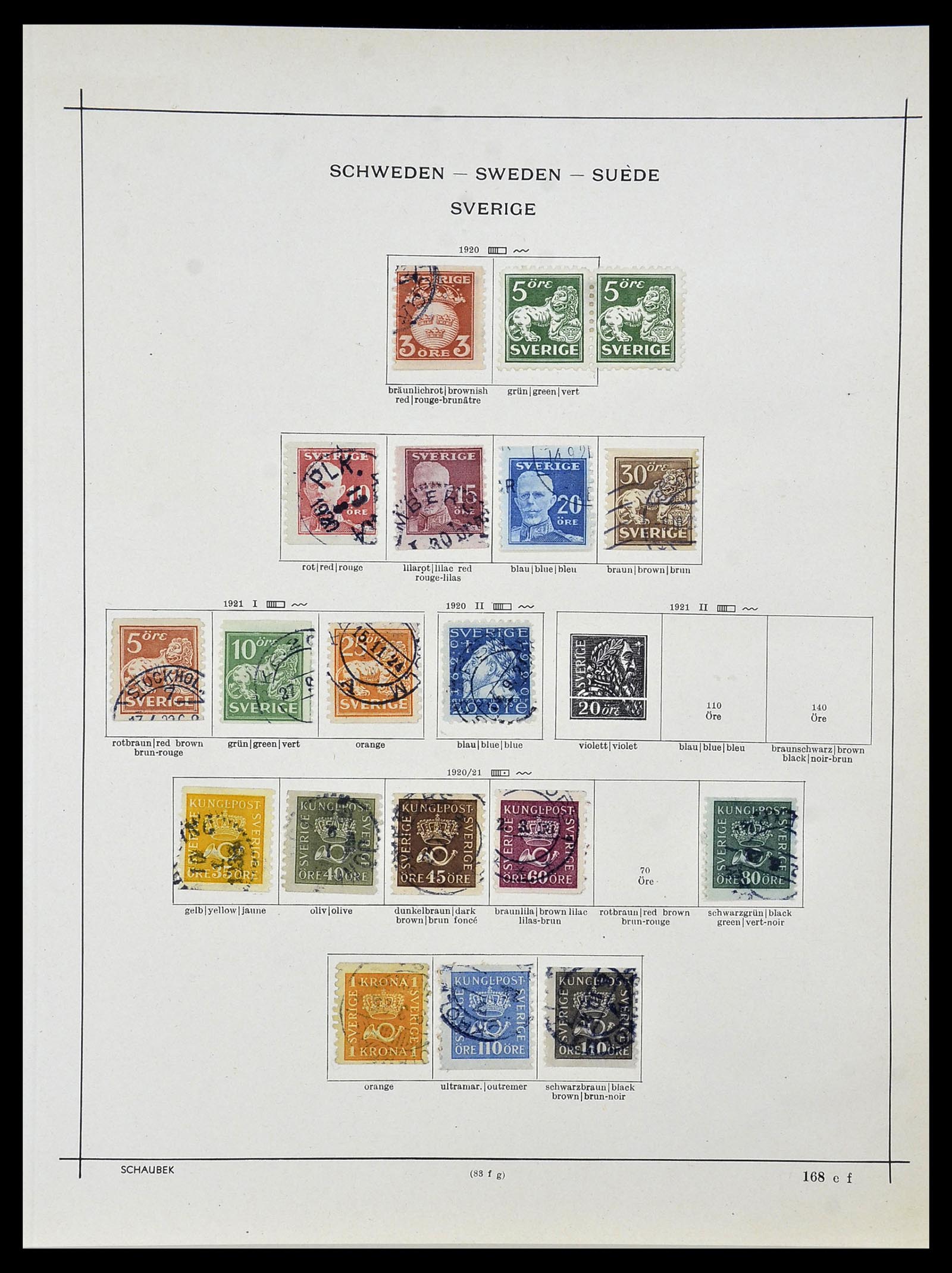 34299 007 - Stamp collection 34299 Sweden 1855-1935.