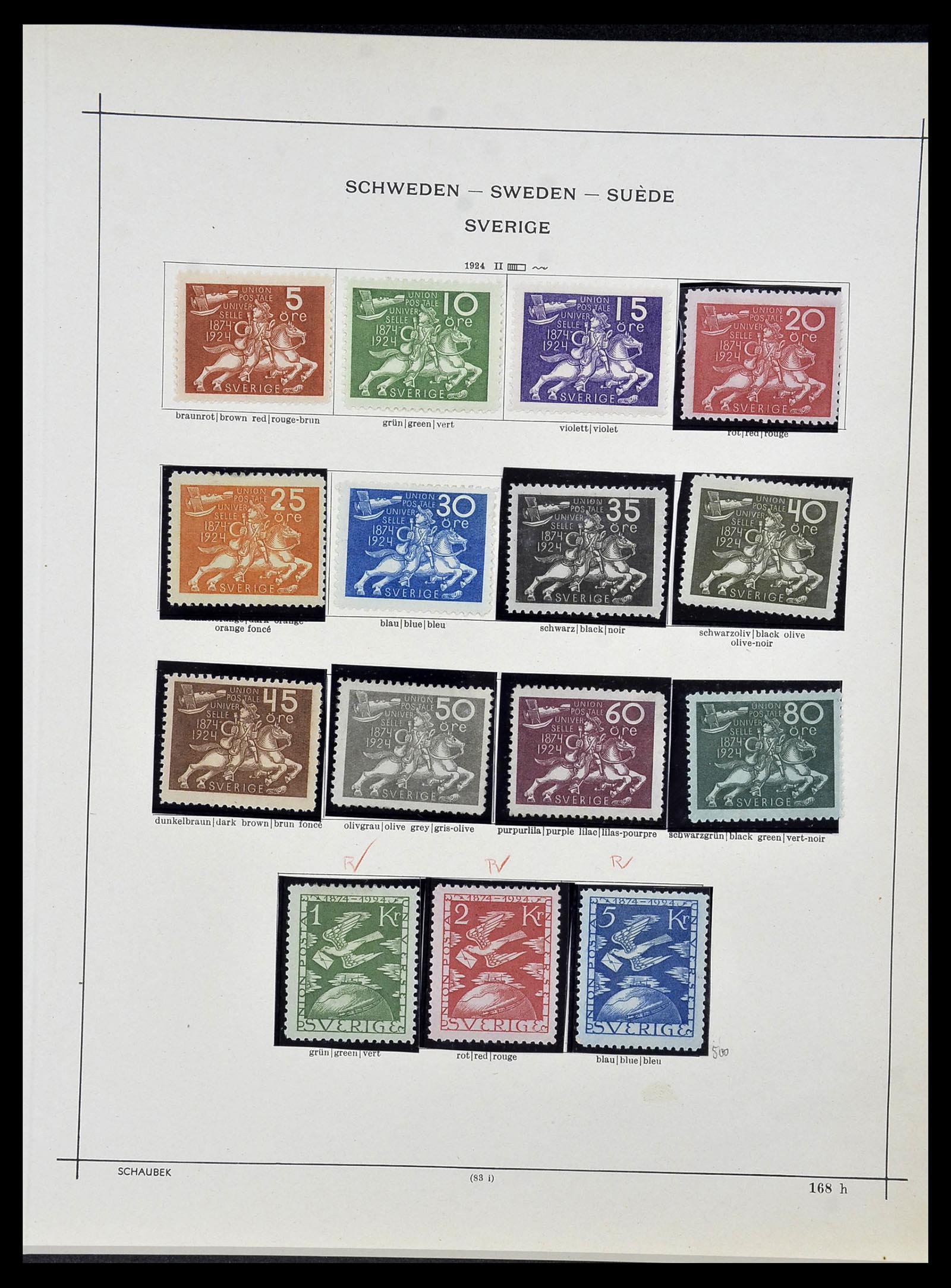 34299 009 - Postzegelverzameling 34299 Zweden 1855-1935.