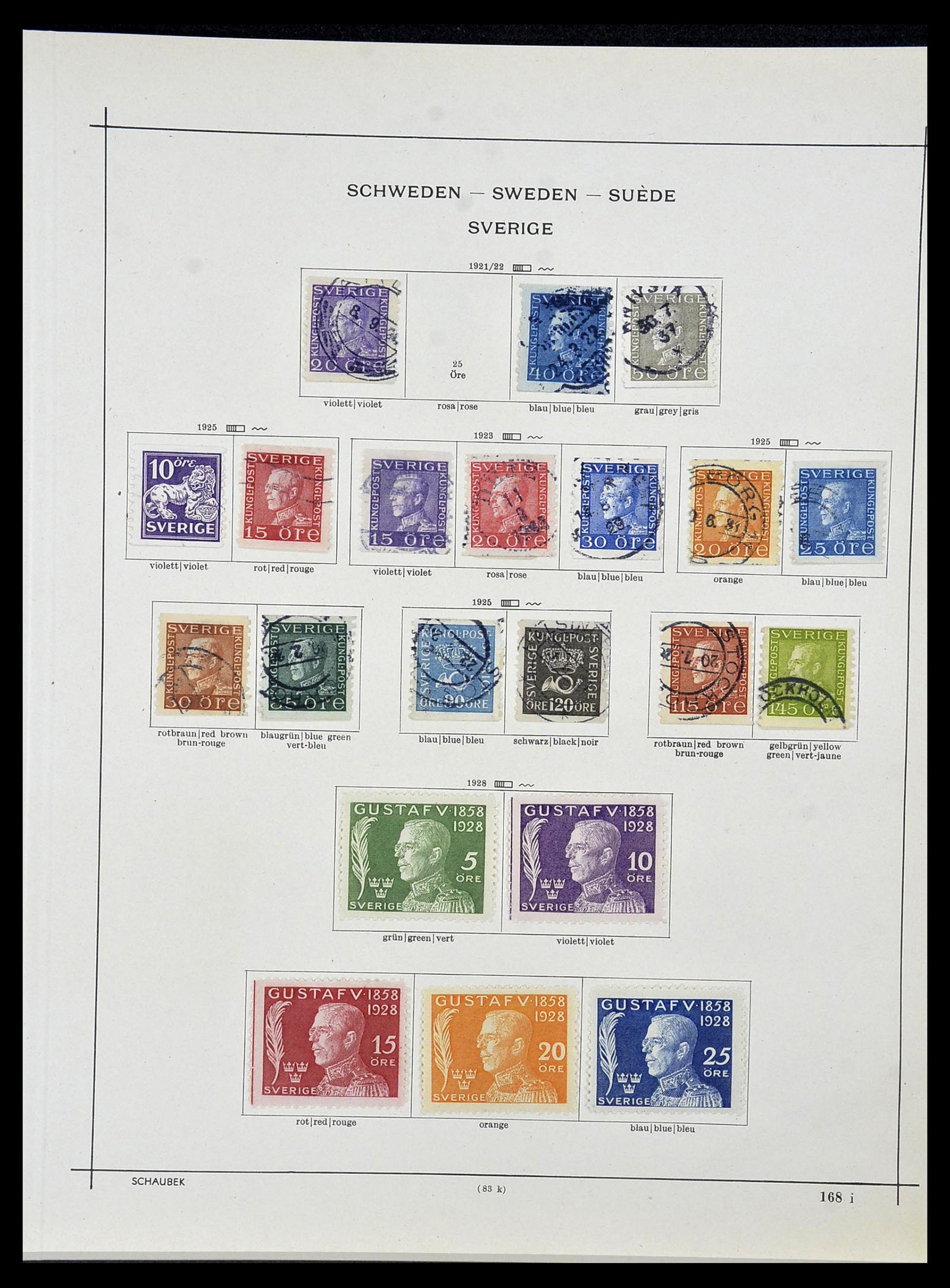 34299 010 - Postzegelverzameling 34299 Zweden 1855-1935.