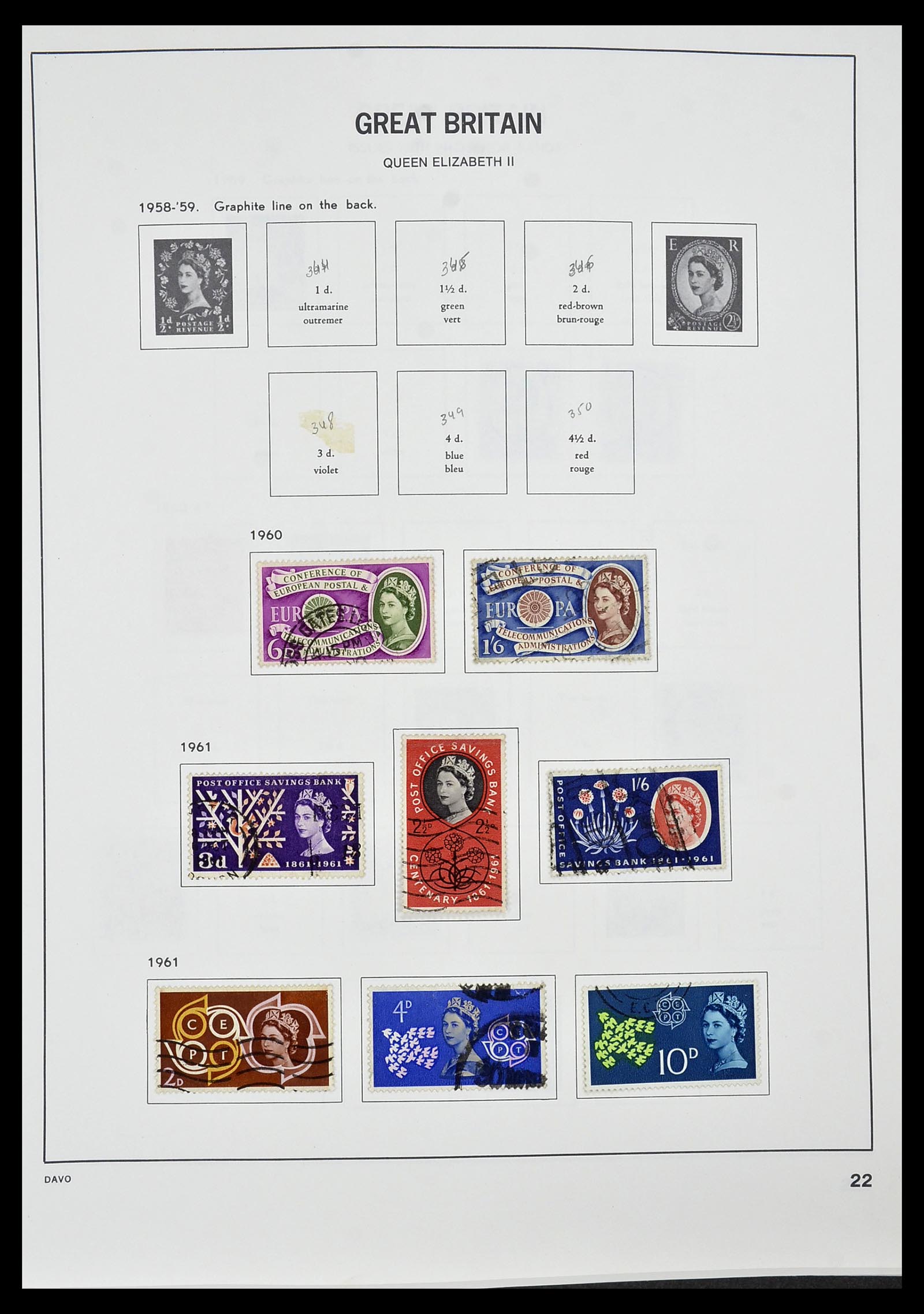 34306 024 - Postzegelverzameling 34306 Engeland 1841-1995.