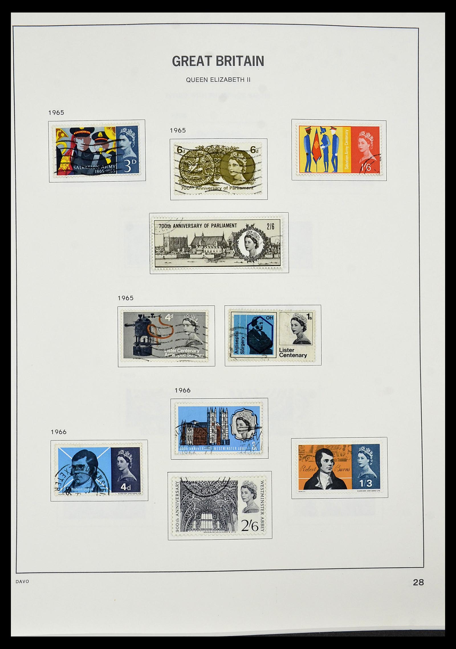 34306 035 - Postzegelverzameling 34306 Engeland 1841-1995.