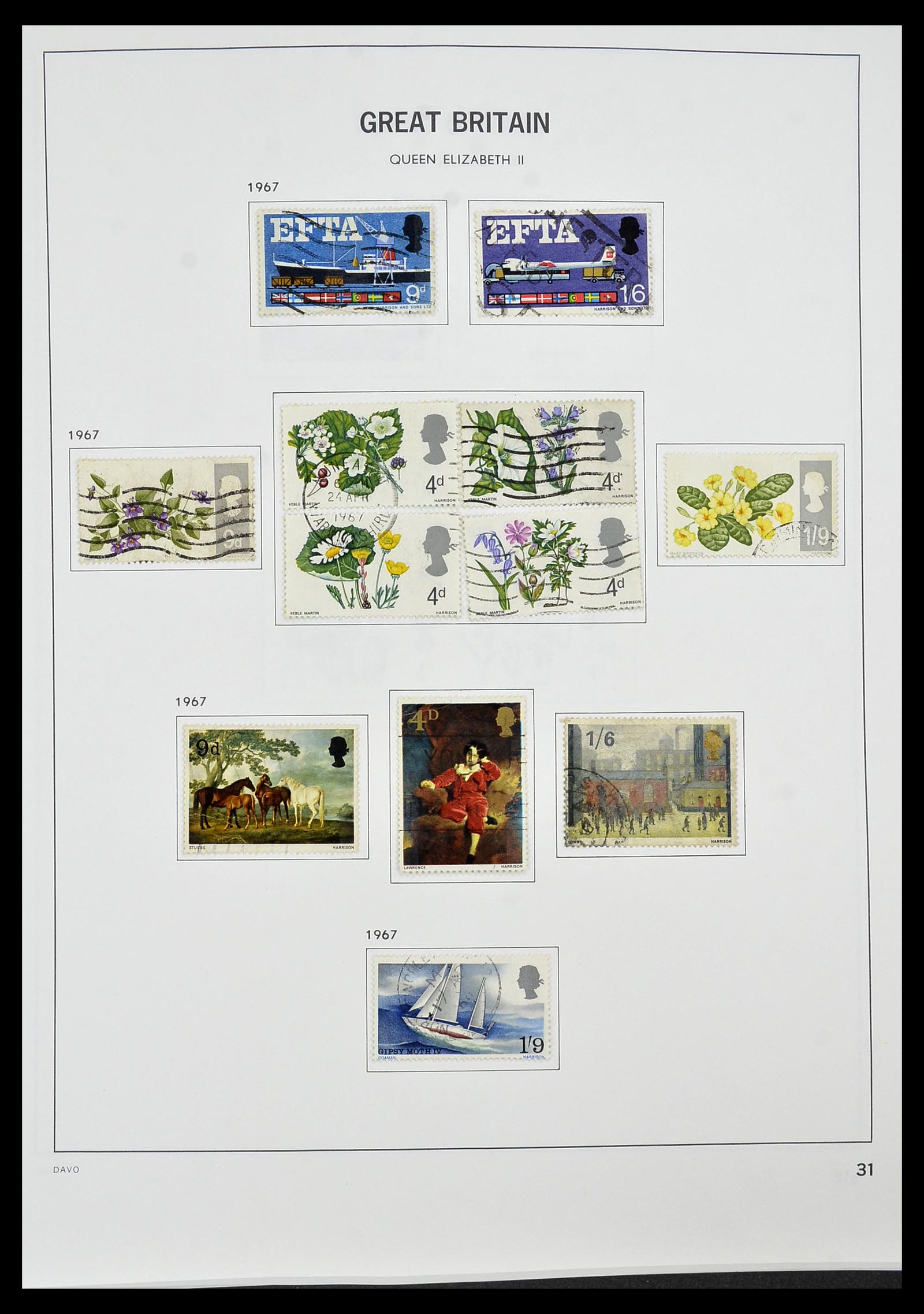 34306 039 - Postzegelverzameling 34306 Engeland 1841-1995.