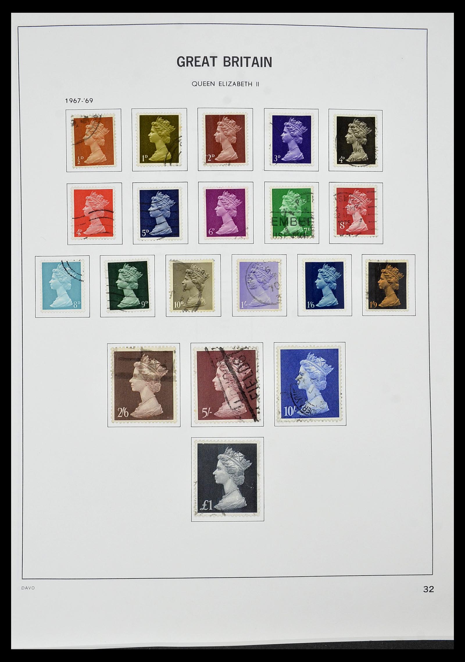 34306 040 - Postzegelverzameling 34306 Engeland 1841-1995.