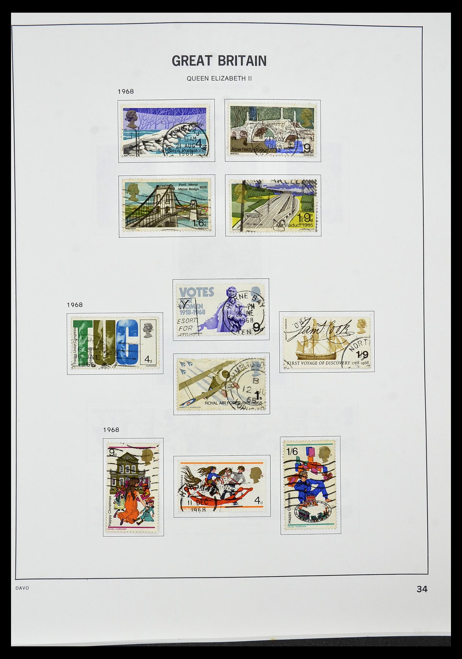 34306 042 - Postzegelverzameling 34306 Engeland 1841-1995.
