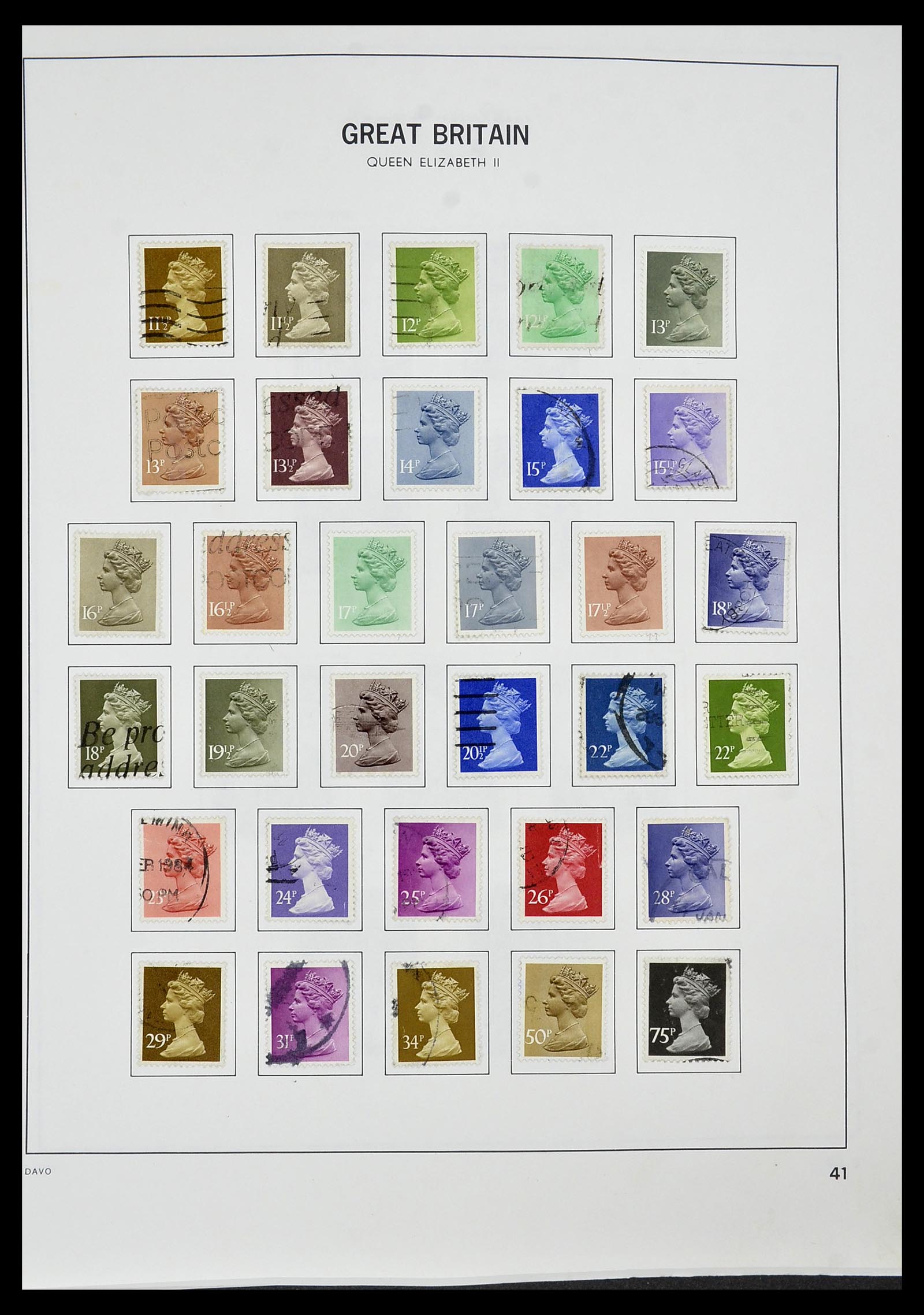 34306 050 - Postzegelverzameling 34306 Engeland 1841-1995.
