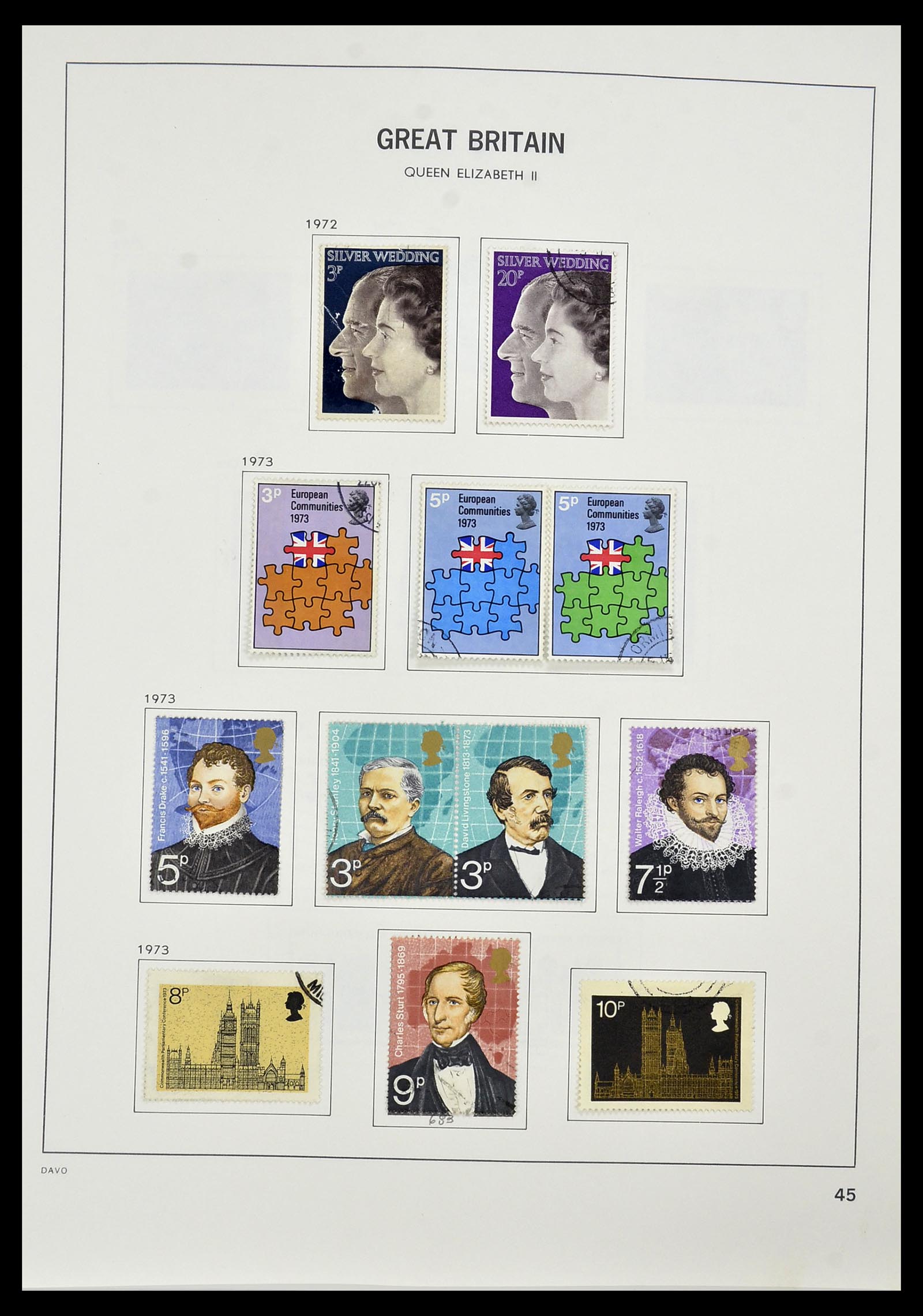34306 054 - Postzegelverzameling 34306 Engeland 1841-1995.