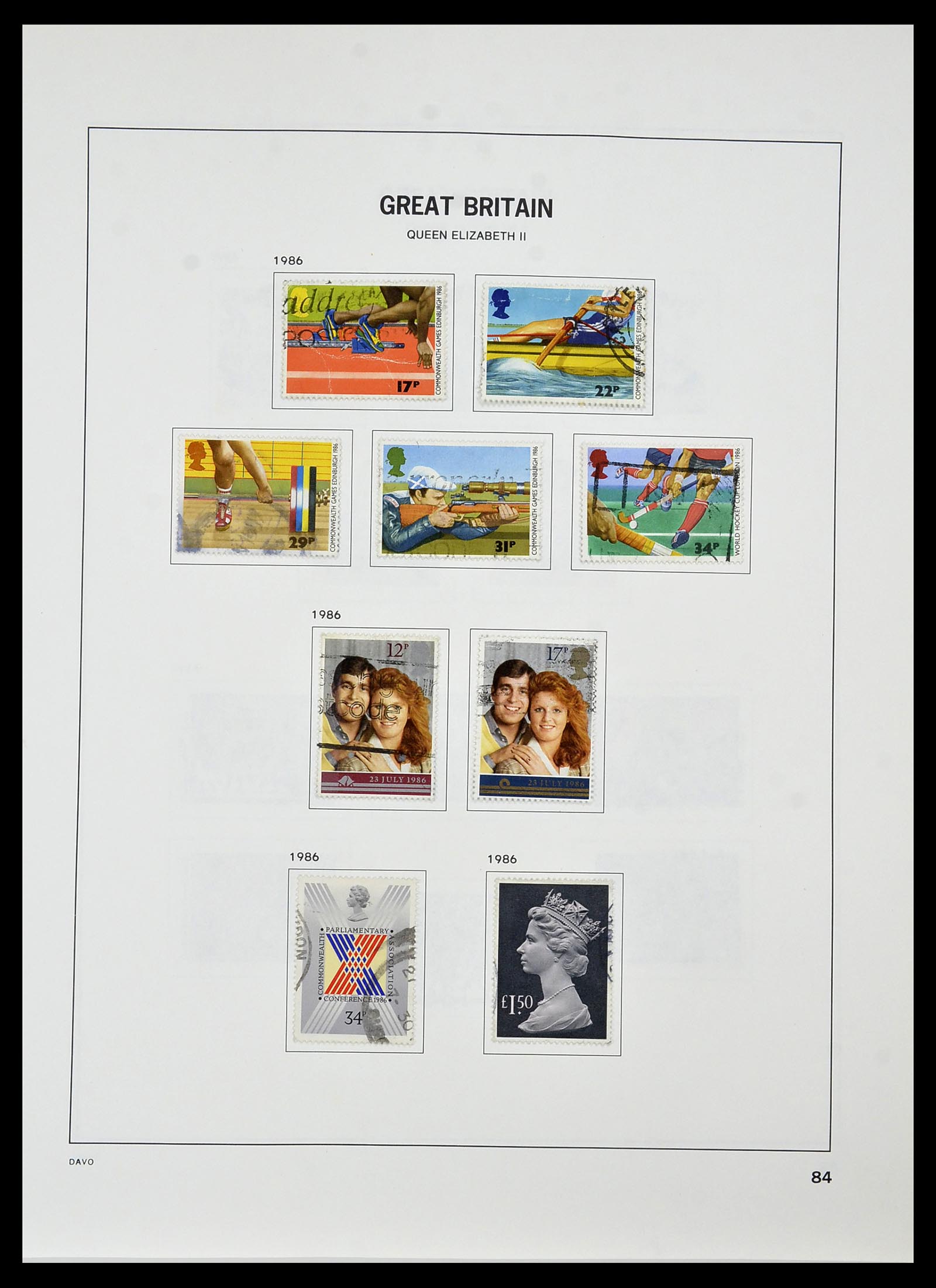 34306 093 - Postzegelverzameling 34306 Engeland 1841-1995.