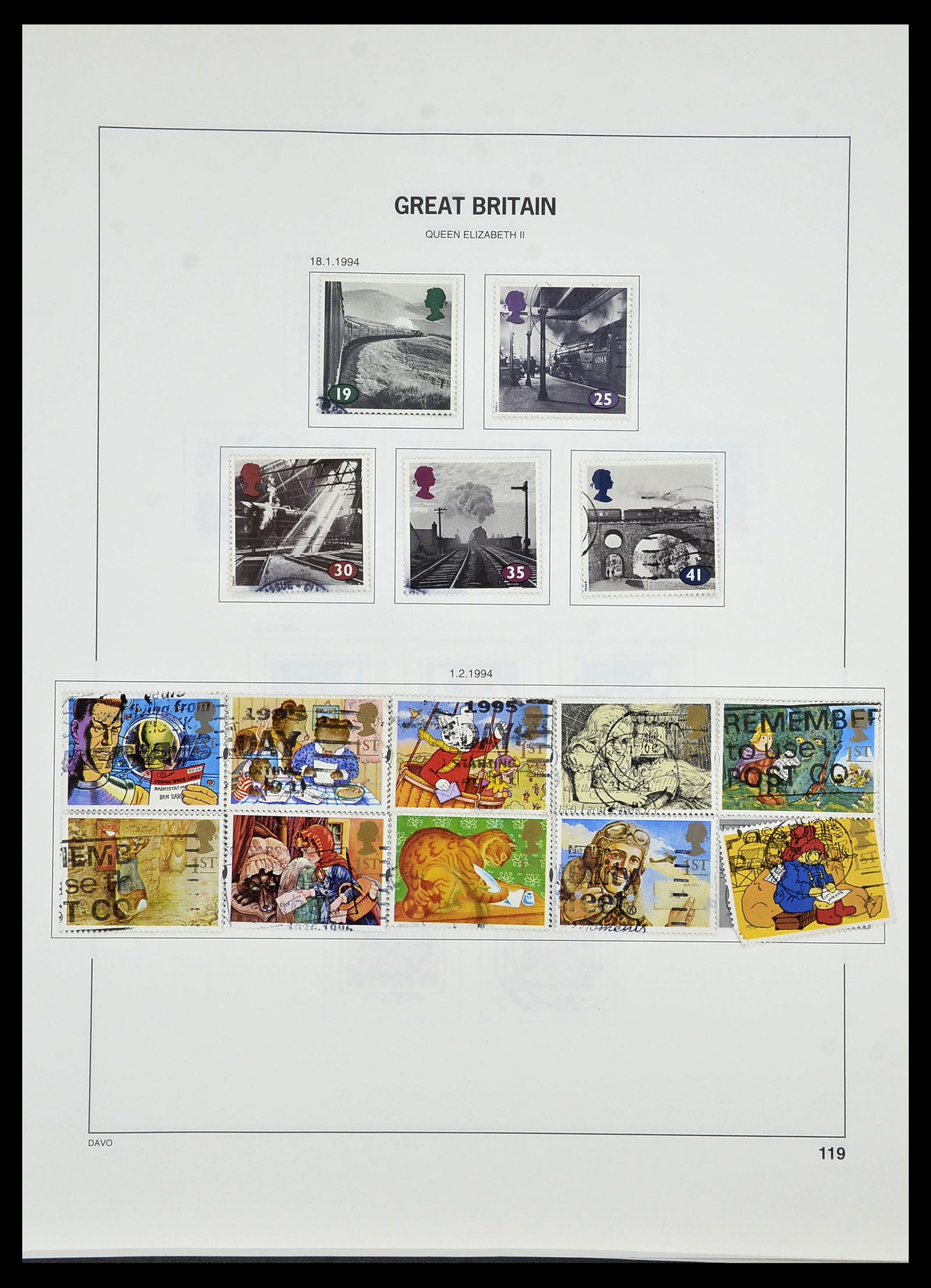 34306 128 - Postzegelverzameling 34306 Engeland 1841-1995.