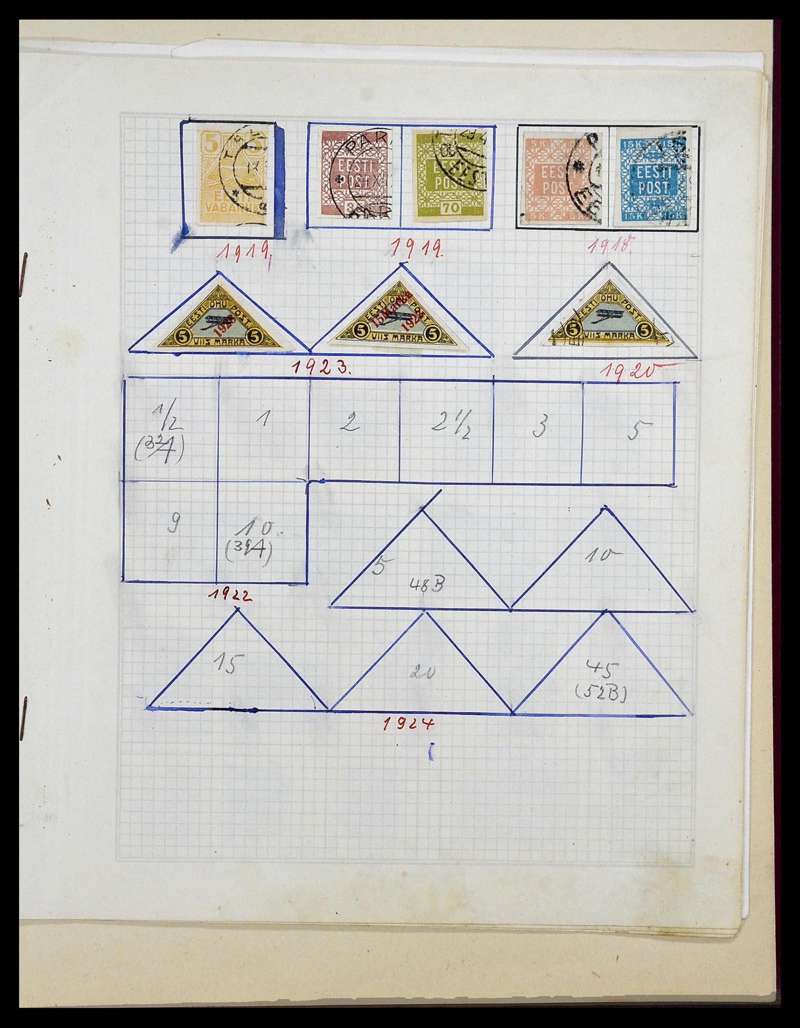 34311 001 - Postzegelverzameling 34311 Baltische Staten 1918-1941.