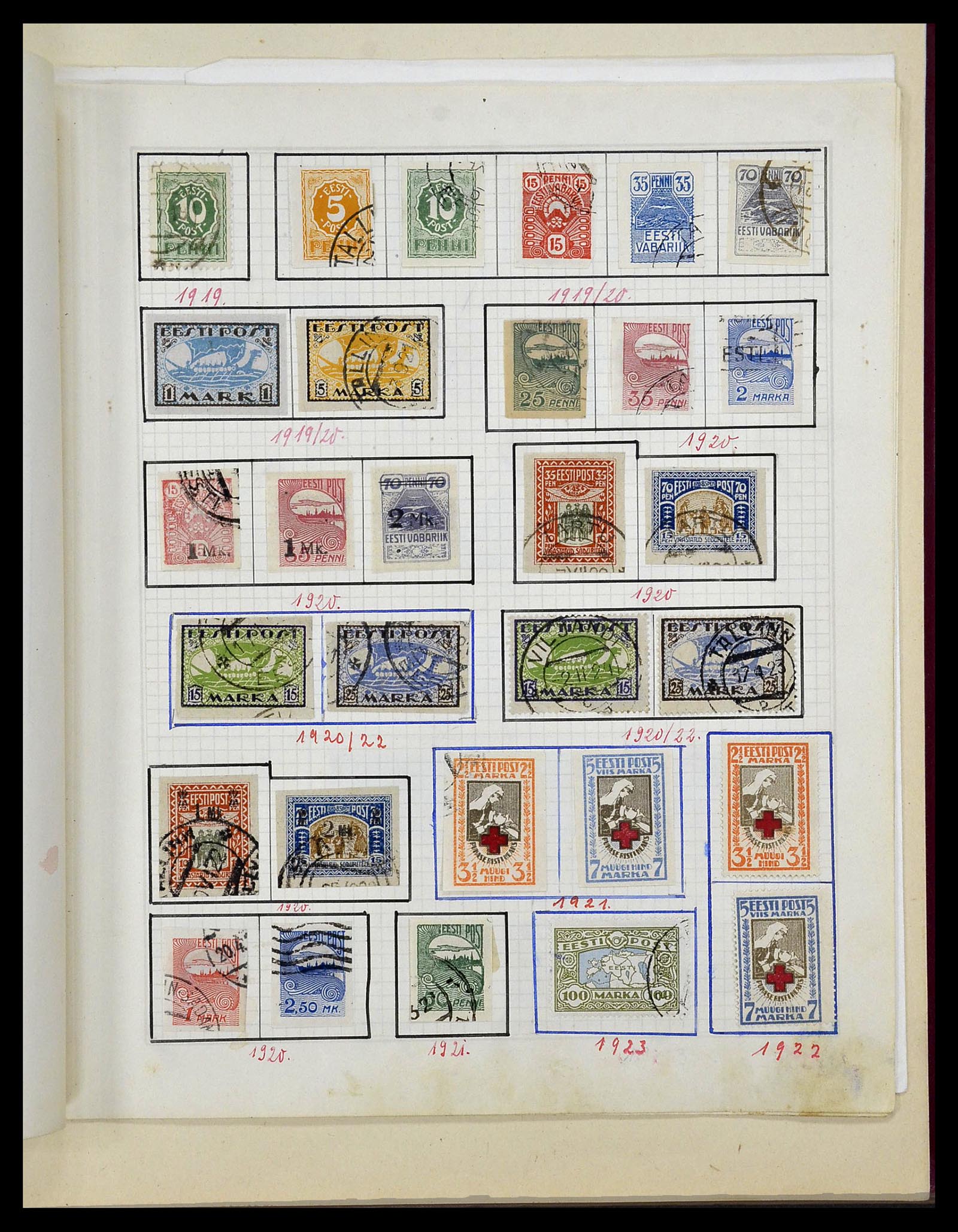 34311 002 - Postzegelverzameling 34311 Baltische Staten 1918-1941.