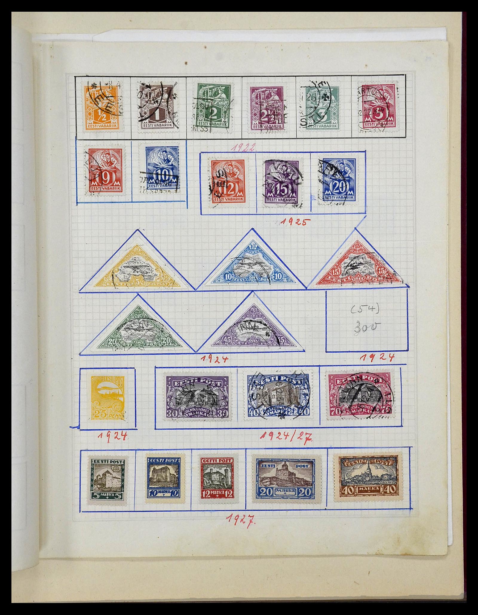 34311 003 - Postzegelverzameling 34311 Baltische Staten 1918-1941.