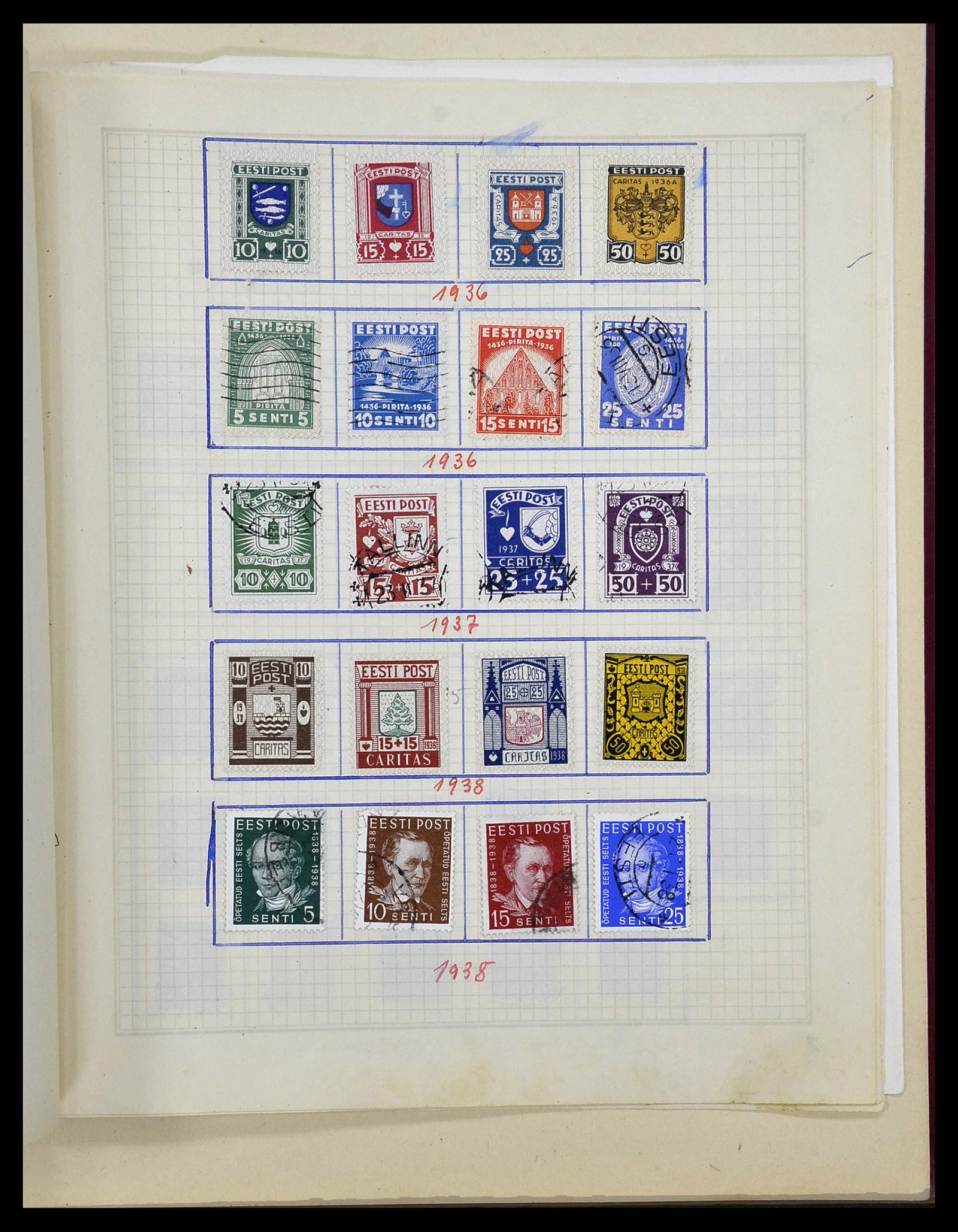 34311 005 - Postzegelverzameling 34311 Baltische Staten 1918-1941.
