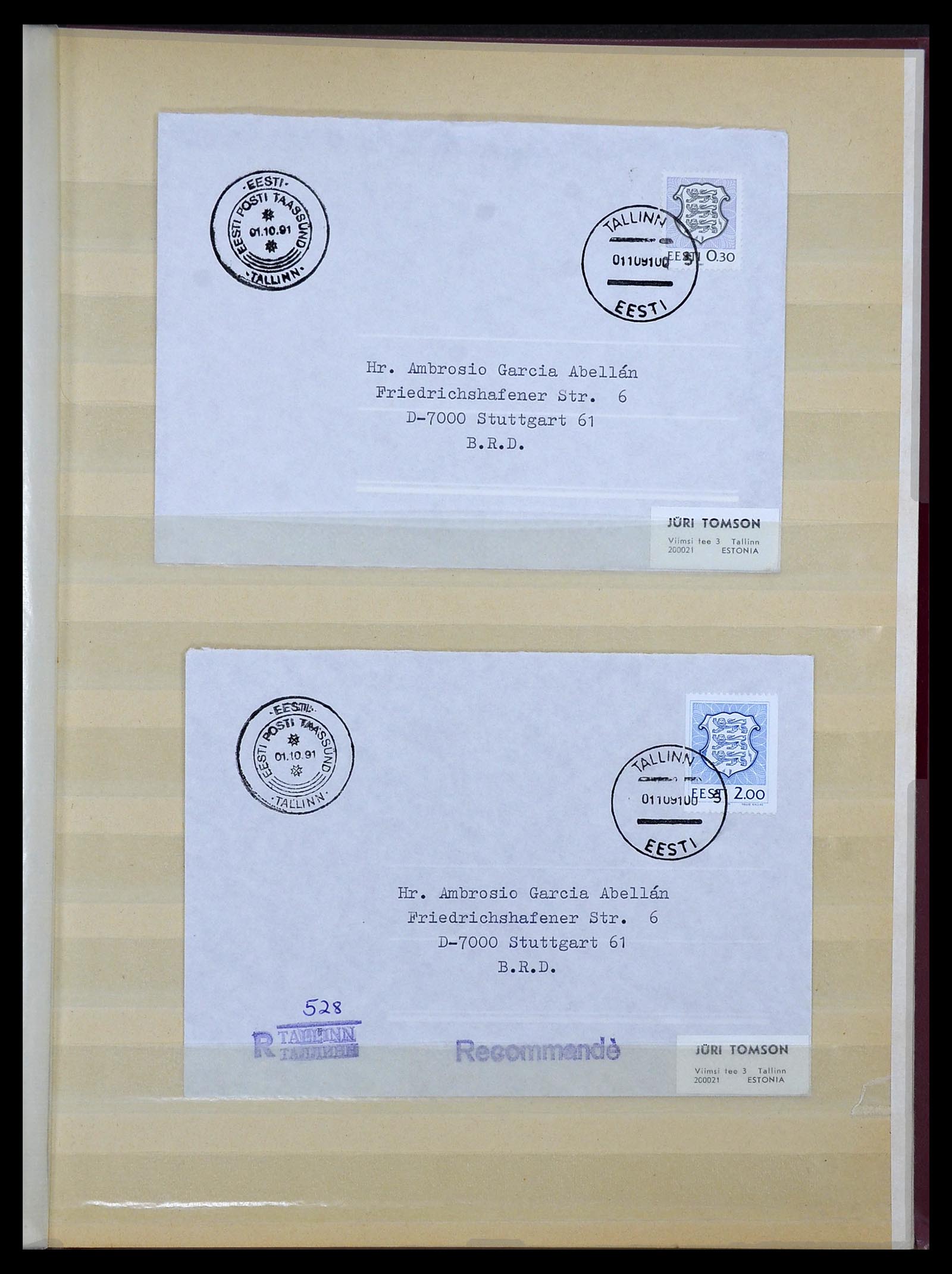 34311 014 - Postzegelverzameling 34311 Baltische Staten 1918-1941.