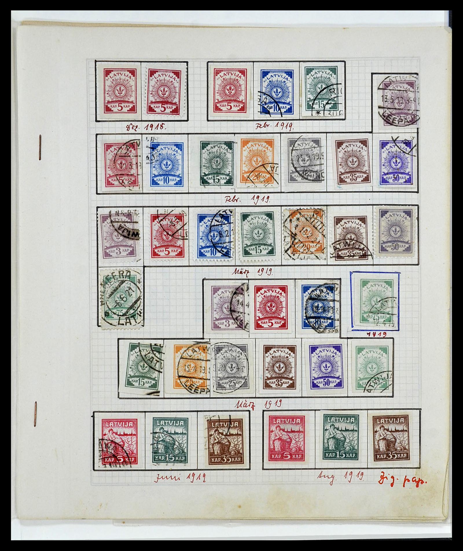 34311 016 - Postzegelverzameling 34311 Baltische Staten 1918-1941.