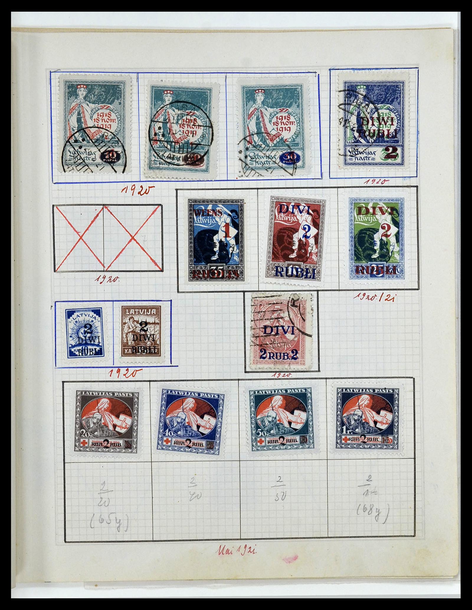 34311 019 - Postzegelverzameling 34311 Baltische Staten 1918-1941.