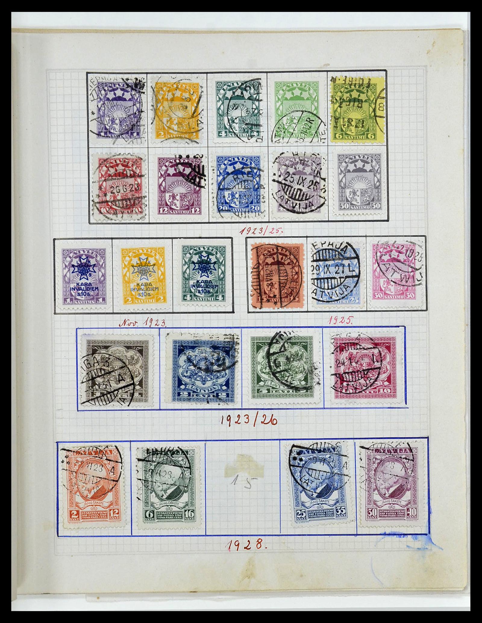 34311 021 - Stamp collection 34311 Baltic States 1918-1941.