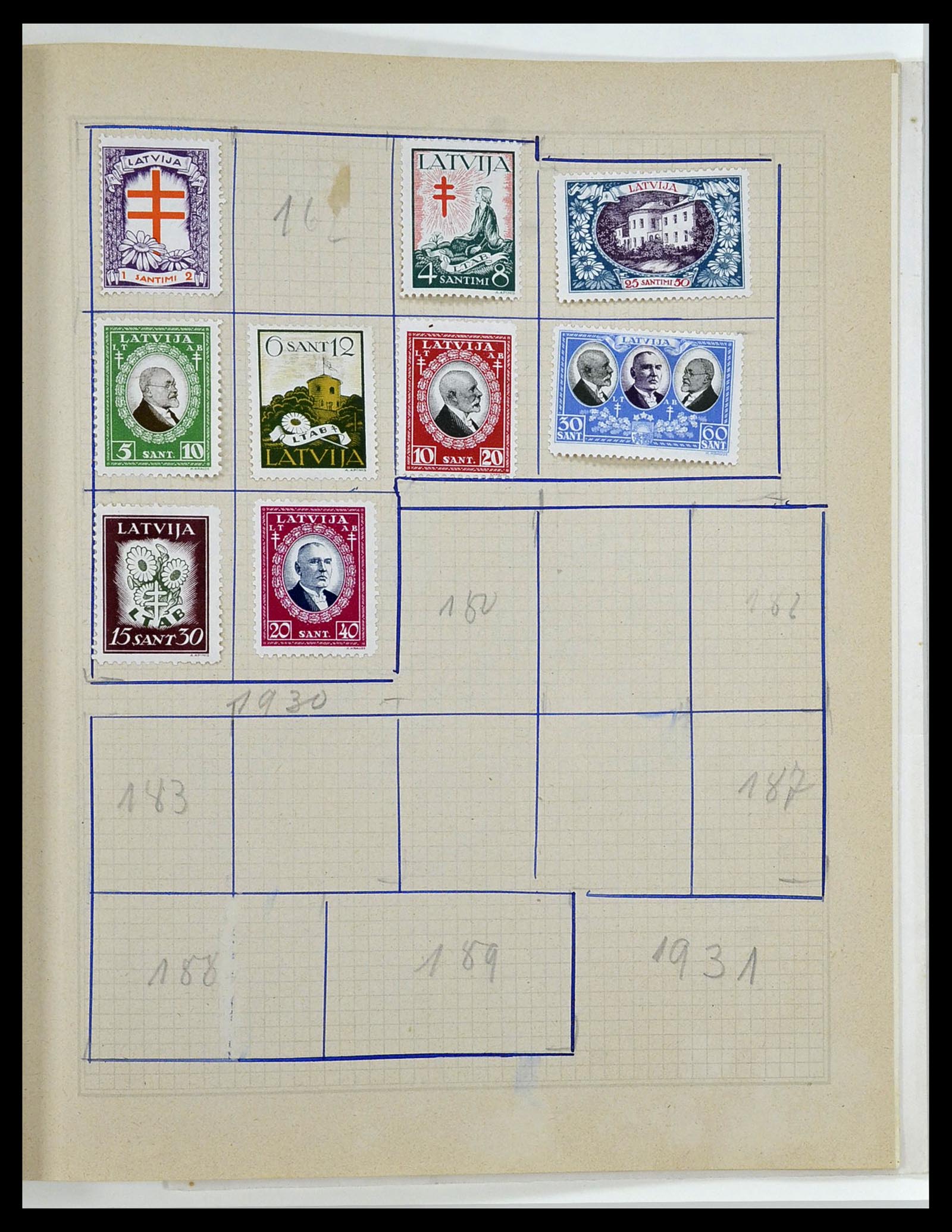 34311 025 - Stamp collection 34311 Baltic States 1918-1941.