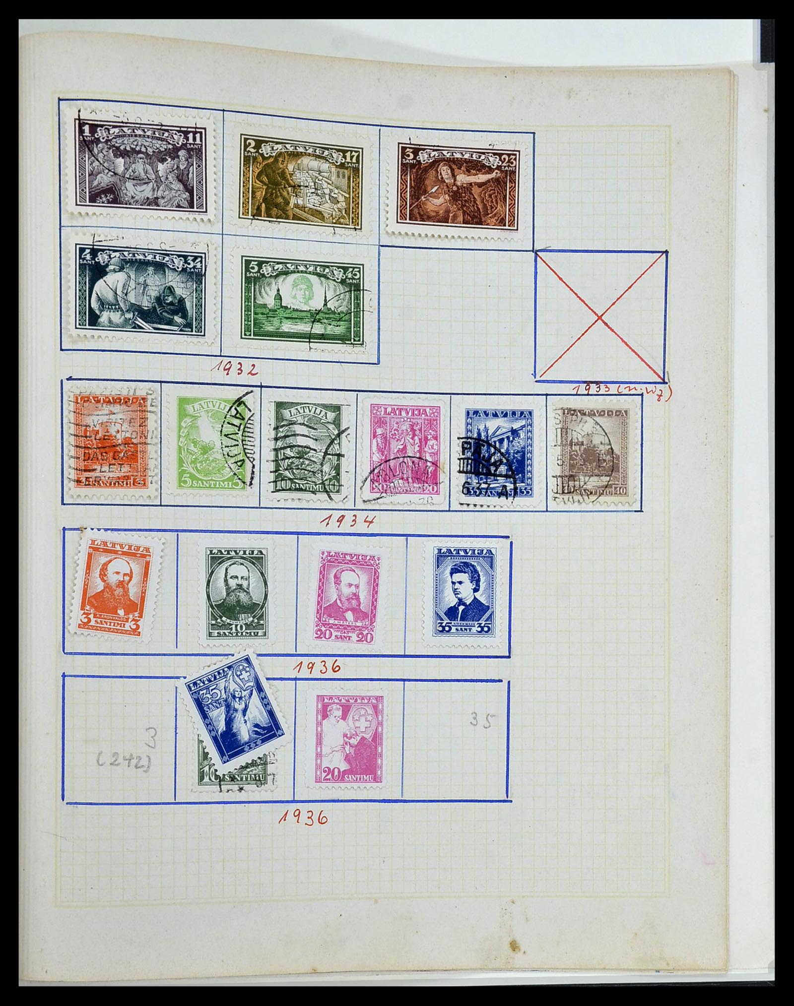 34311 031 - Stamp collection 34311 Baltic States 1918-1941.