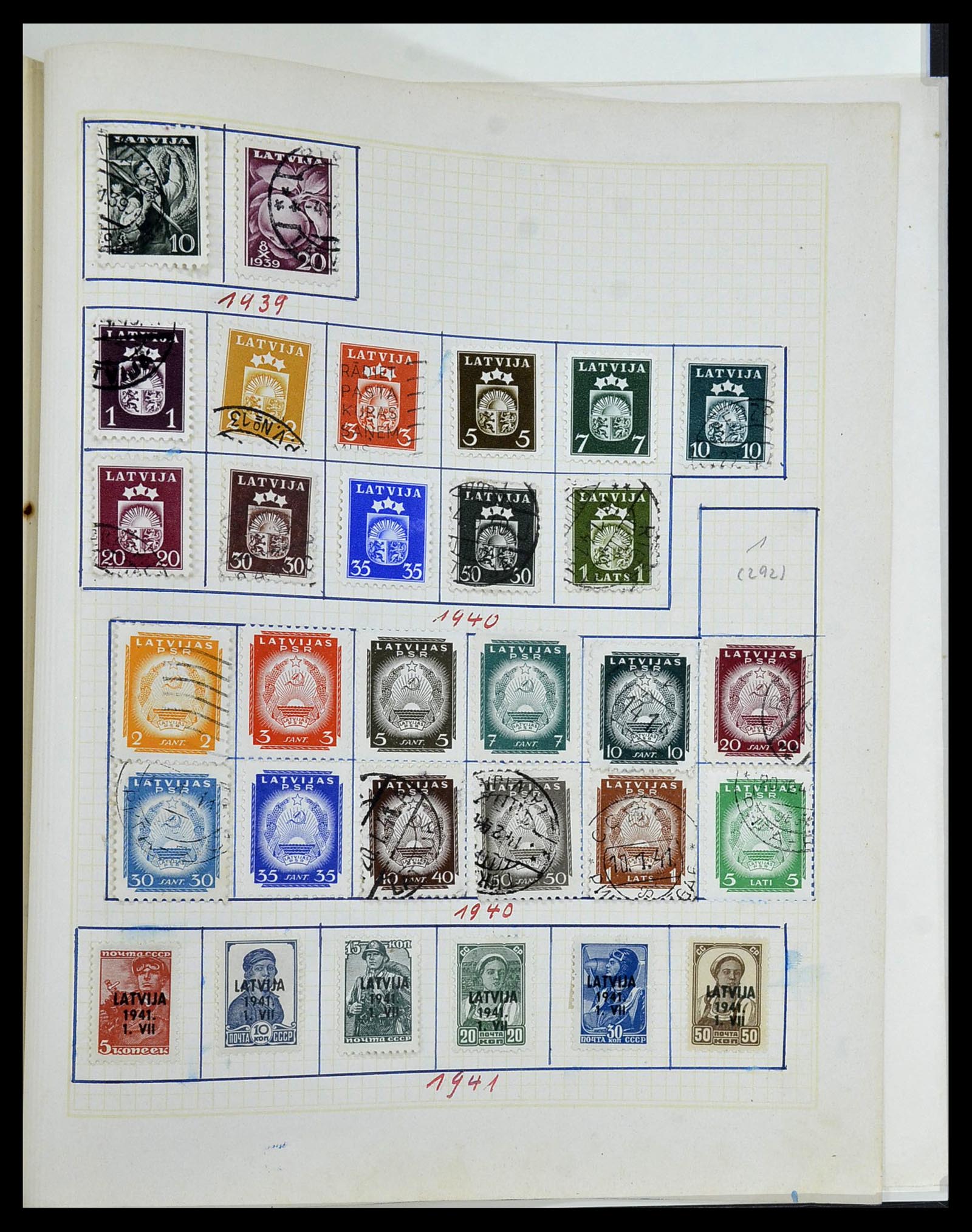 34311 033 - Stamp collection 34311 Baltic States 1918-1941.