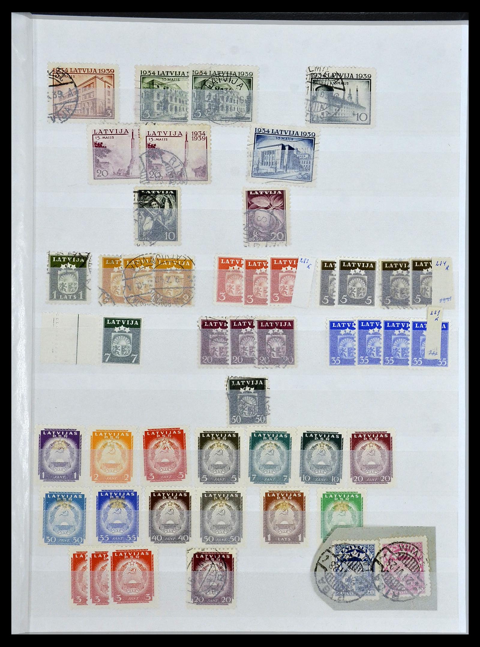 34311 046 - Postzegelverzameling 34311 Baltische Staten 1918-1941.