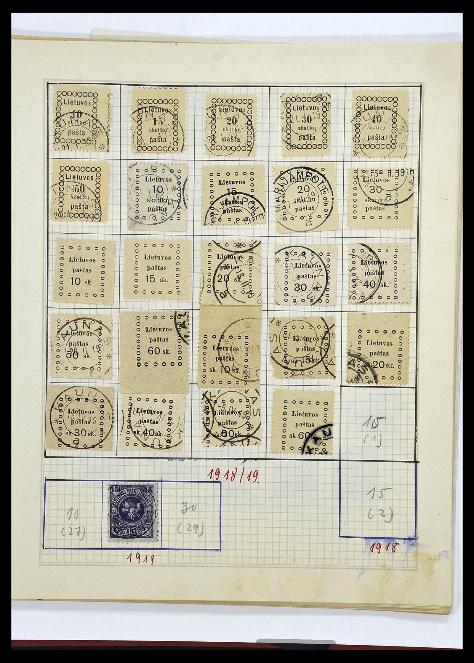 34311 049 - Postzegelverzameling 34311 Baltische Staten 1918-1941.