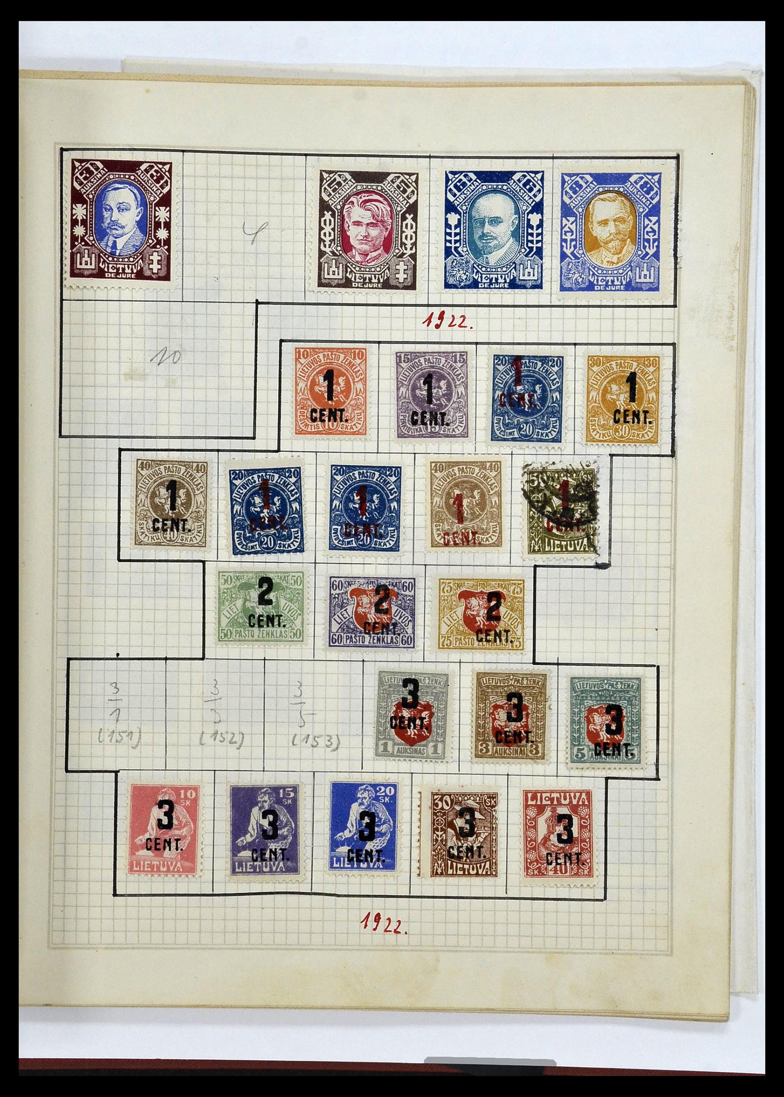 34311 054 - Postzegelverzameling 34311 Baltische Staten 1918-1941.