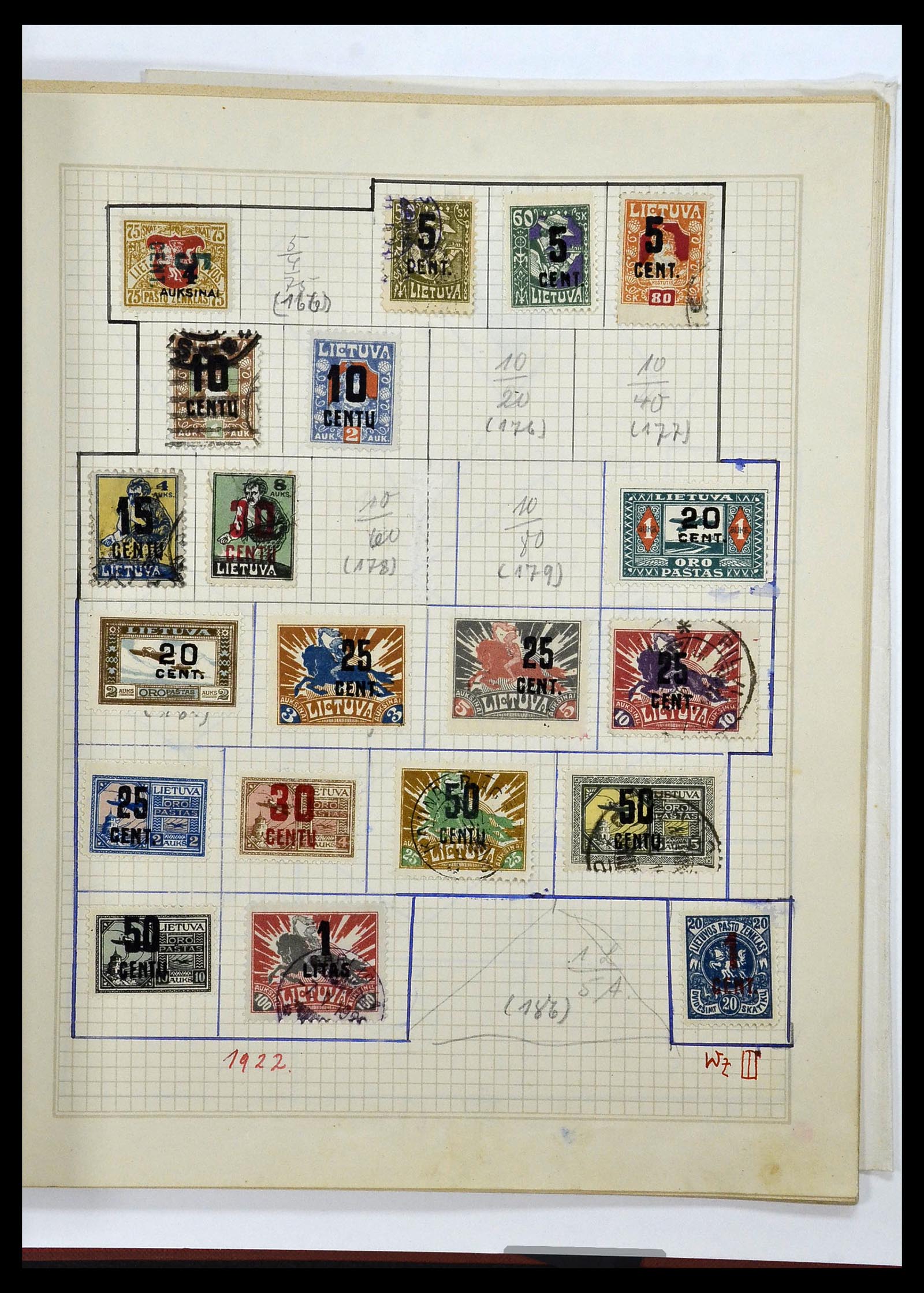 34311 055 - Postzegelverzameling 34311 Baltische Staten 1918-1941.