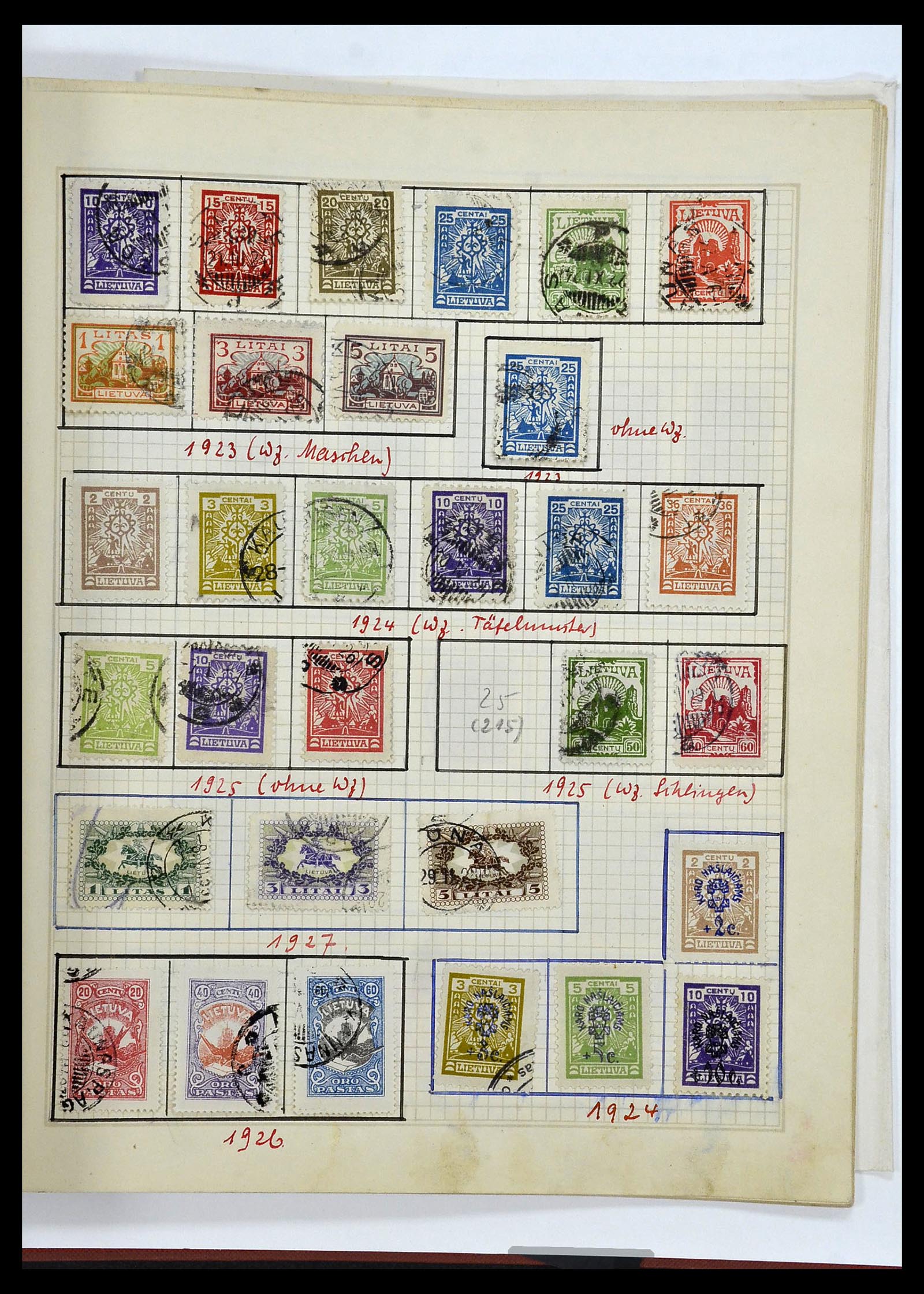 34311 057 - Postzegelverzameling 34311 Baltische Staten 1918-1941.