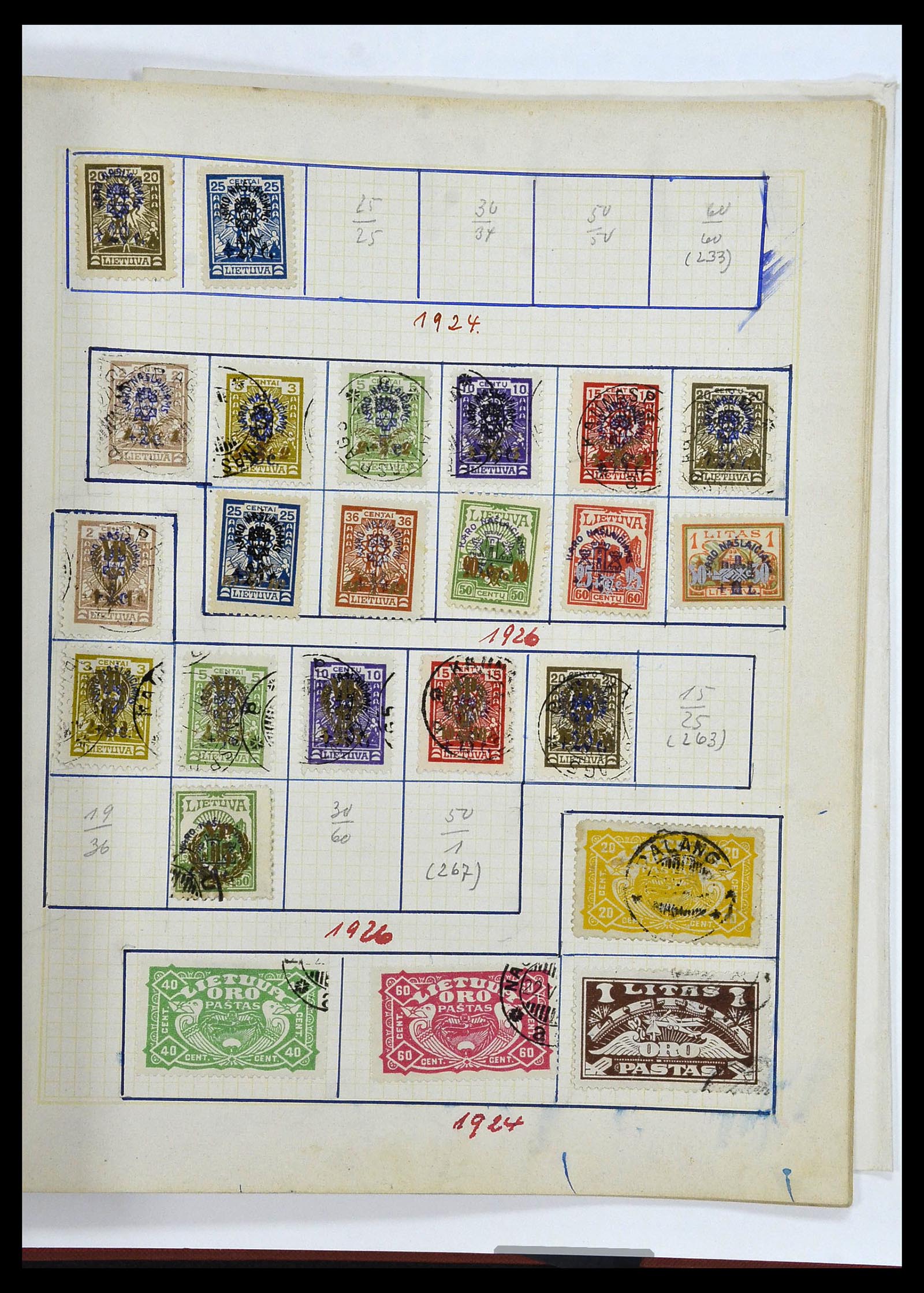 34311 058 - Postzegelverzameling 34311 Baltische Staten 1918-1941.