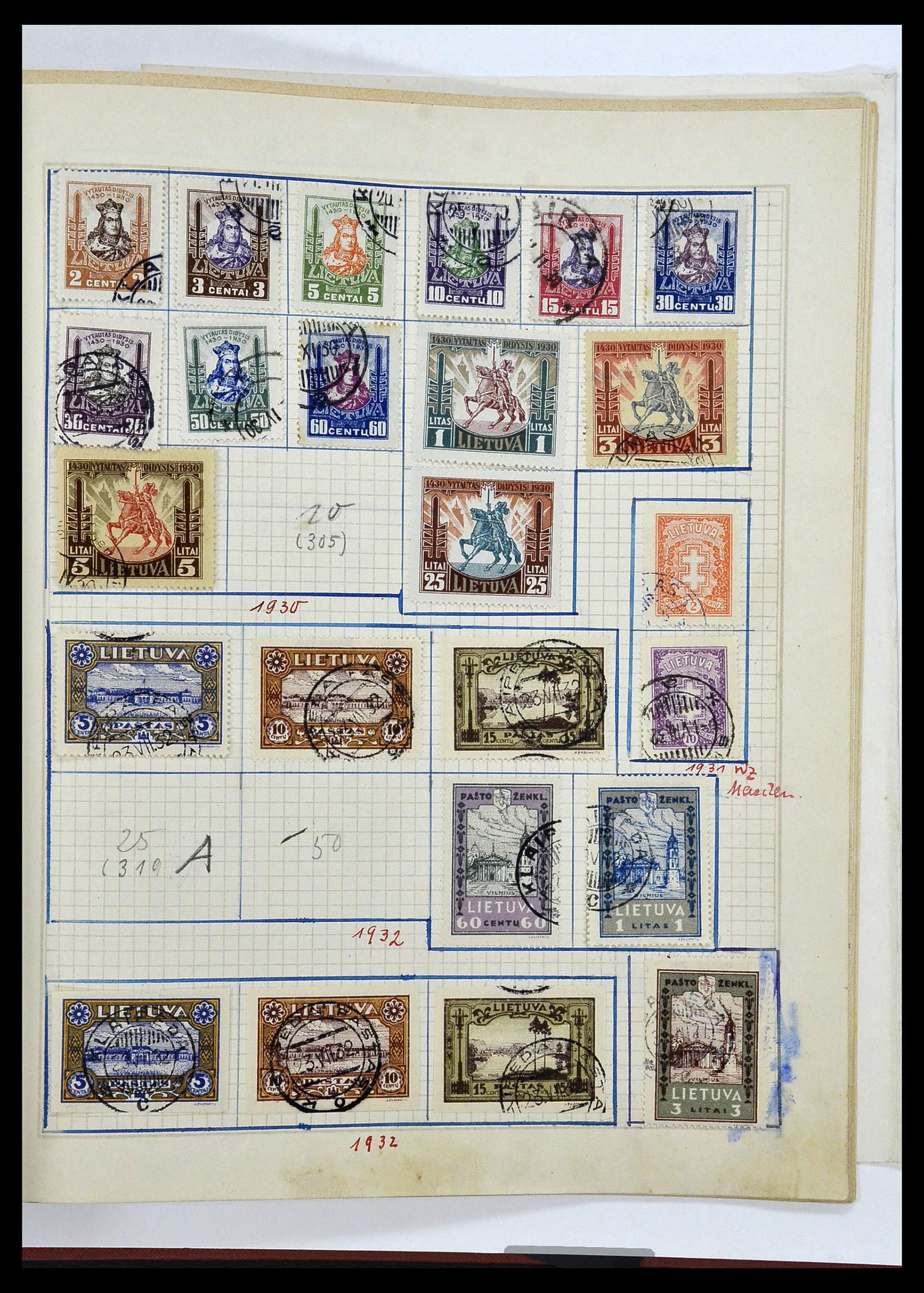 34311 060 - Postzegelverzameling 34311 Baltische Staten 1918-1941.