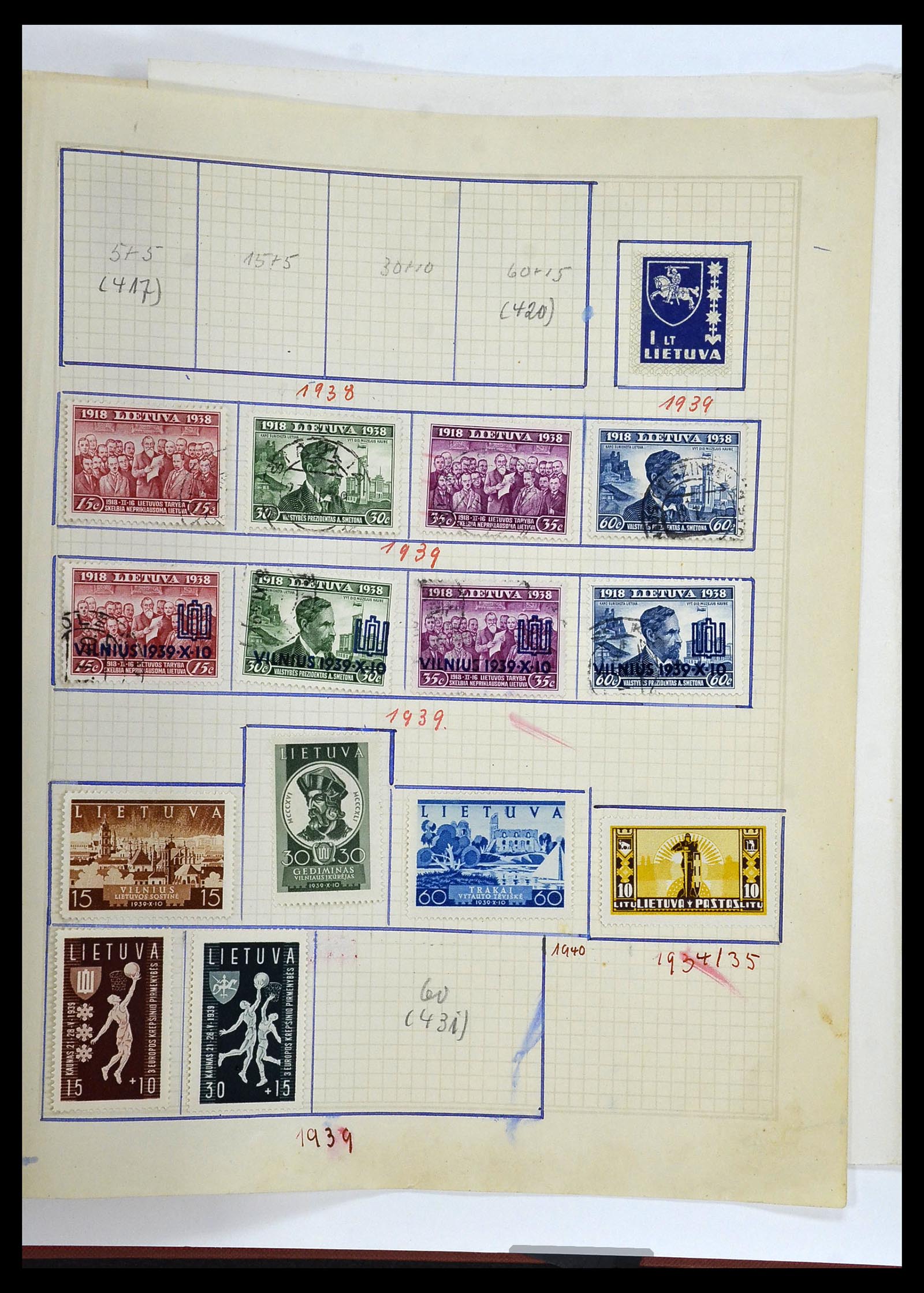 34311 070 - Stamp collection 34311 Baltic States 1918-1941.