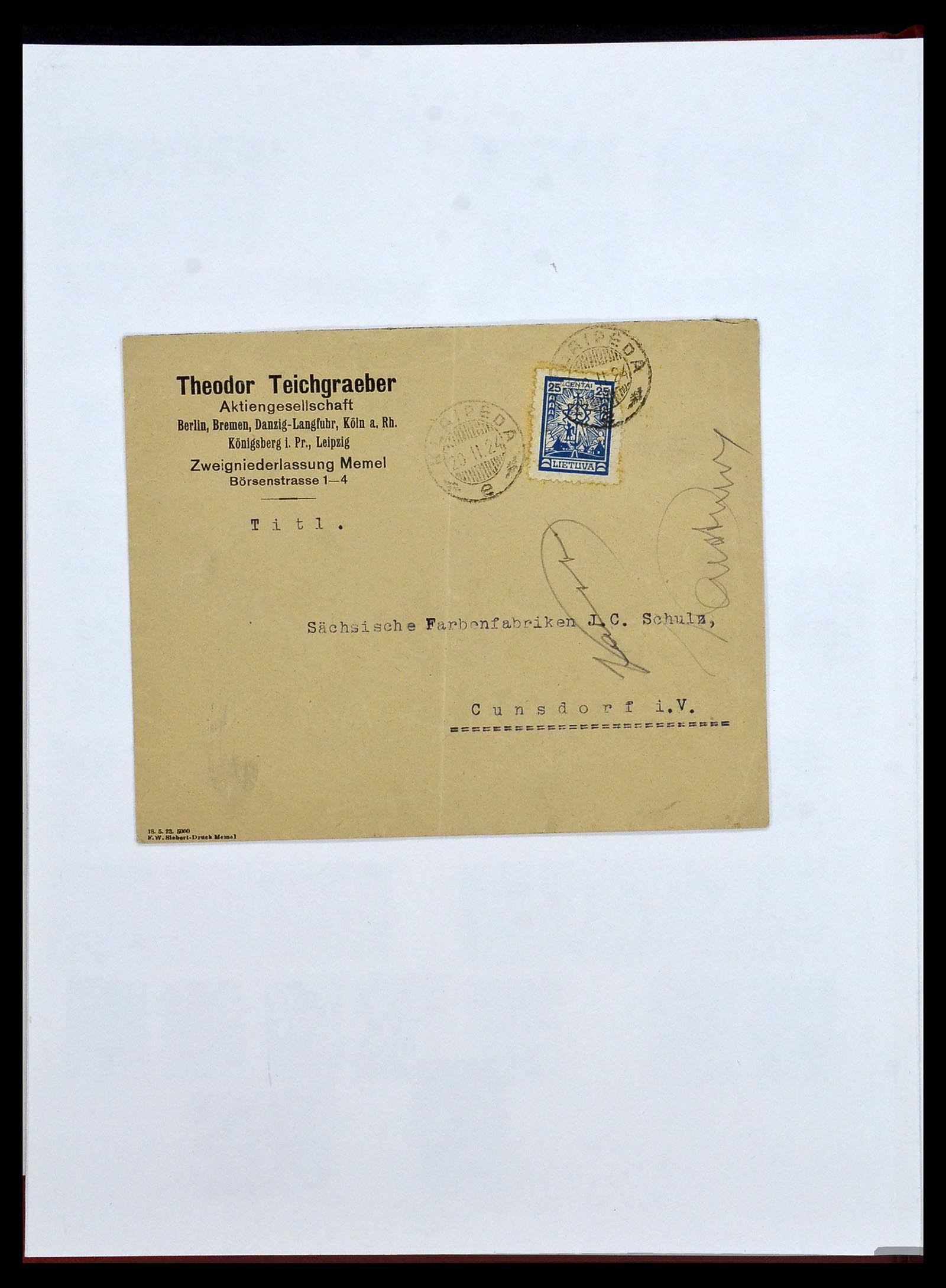 34311 082 - Postzegelverzameling 34311 Baltische Staten 1918-1941.
