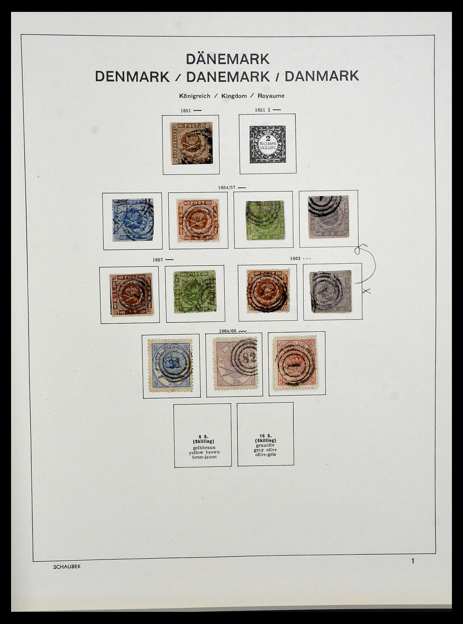 34312 001 - Postzegelverzameling 34312 Scandinavië 1855-1965.