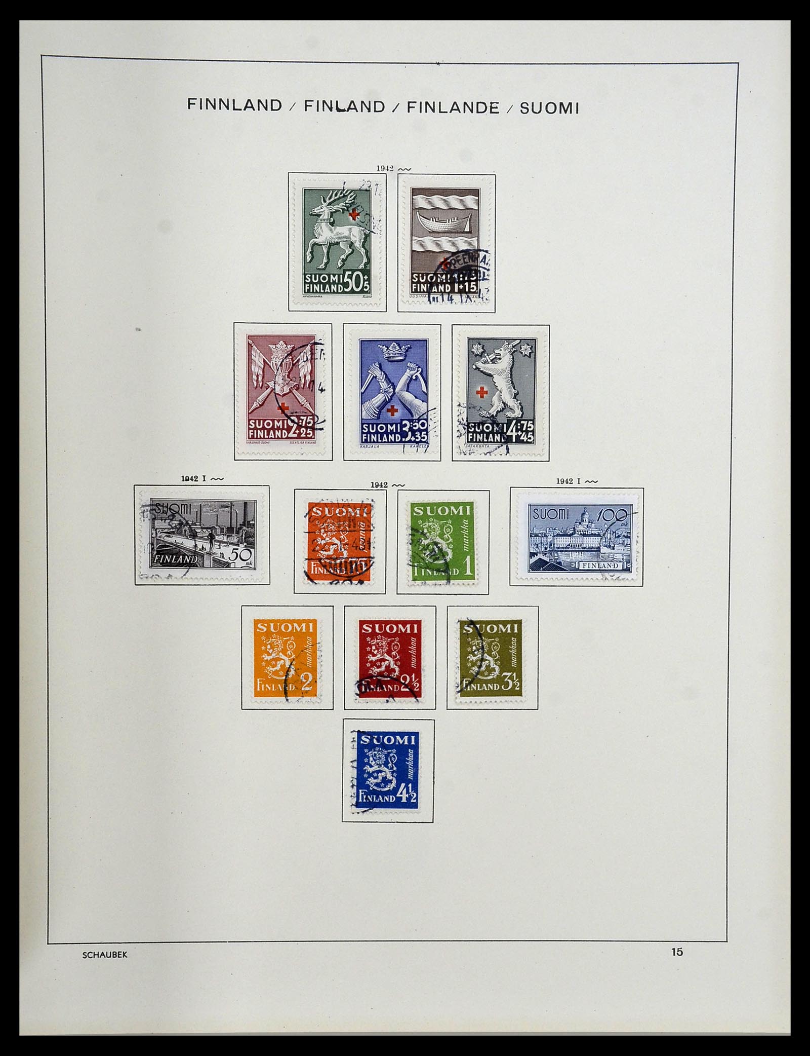 34312 073 - Postzegelverzameling 34312 Scandinavië 1855-1965.