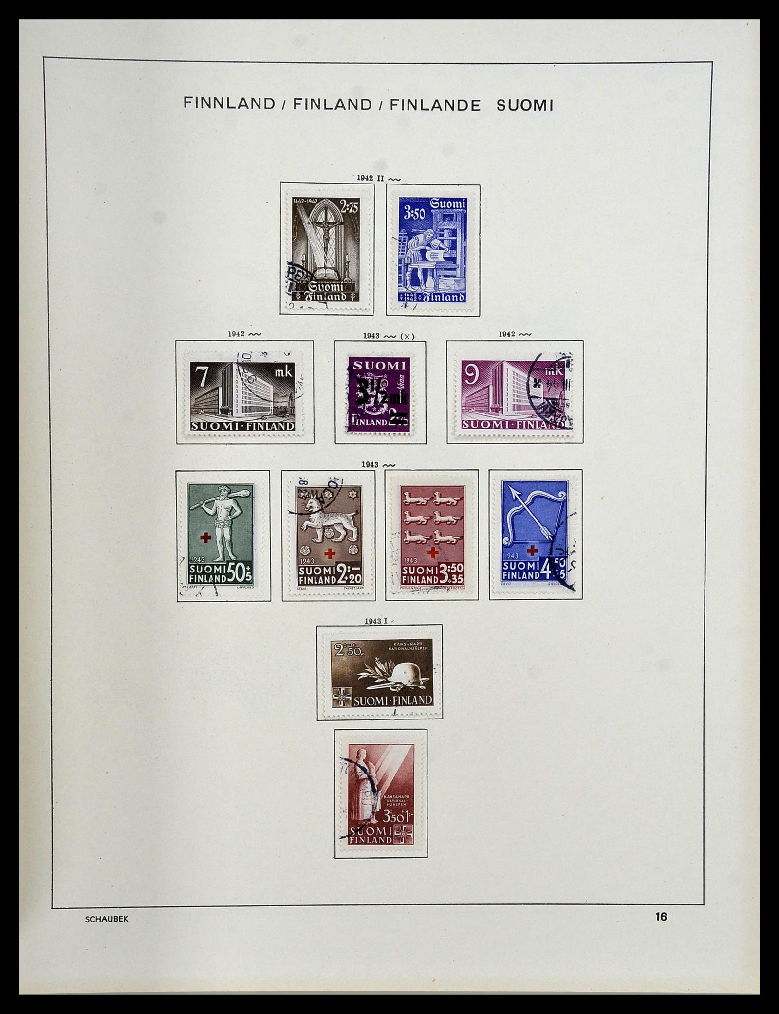 34312 074 - Postzegelverzameling 34312 Scandinavië 1855-1965.