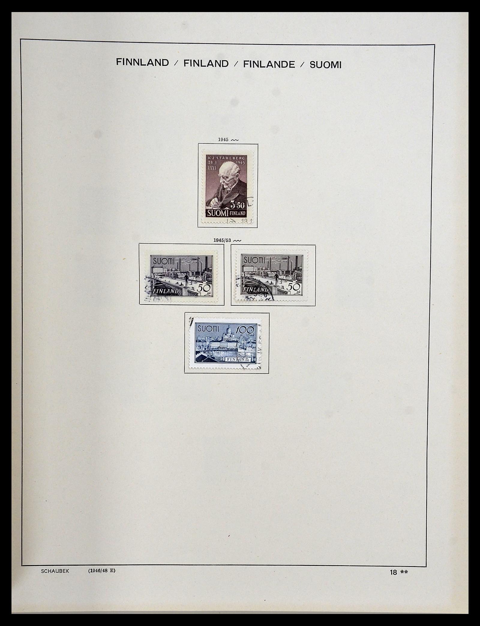 34312 077 - Postzegelverzameling 34312 Scandinavië 1855-1965.